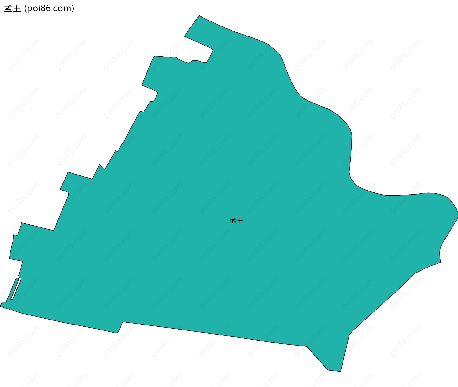 孟王边界地图