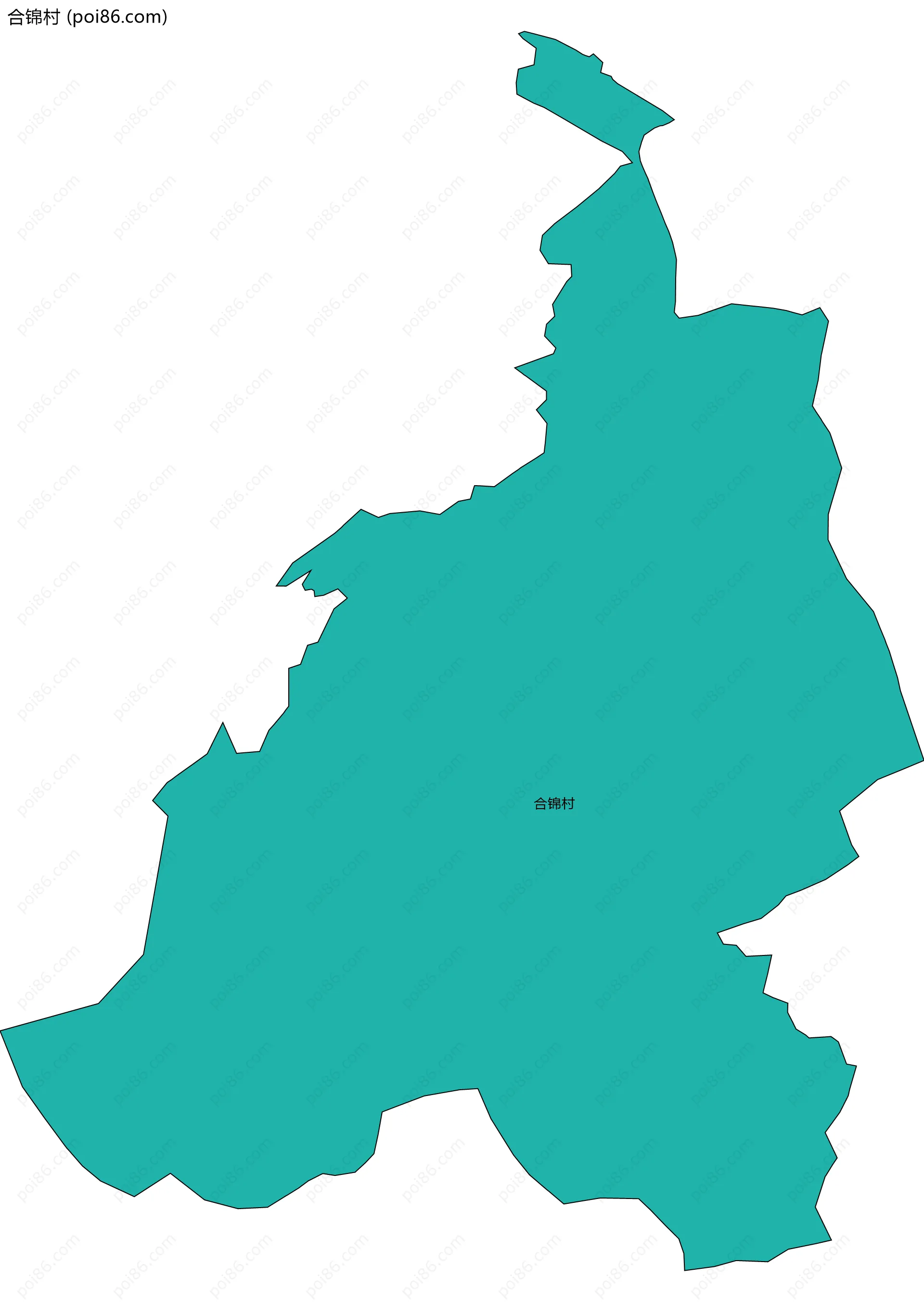 合锦村边界地图