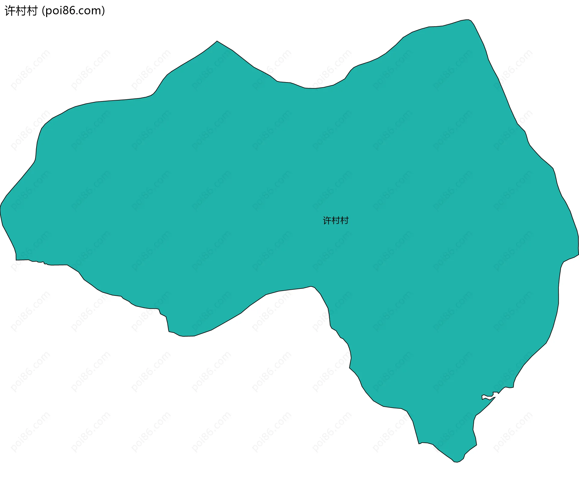许村村边界地图