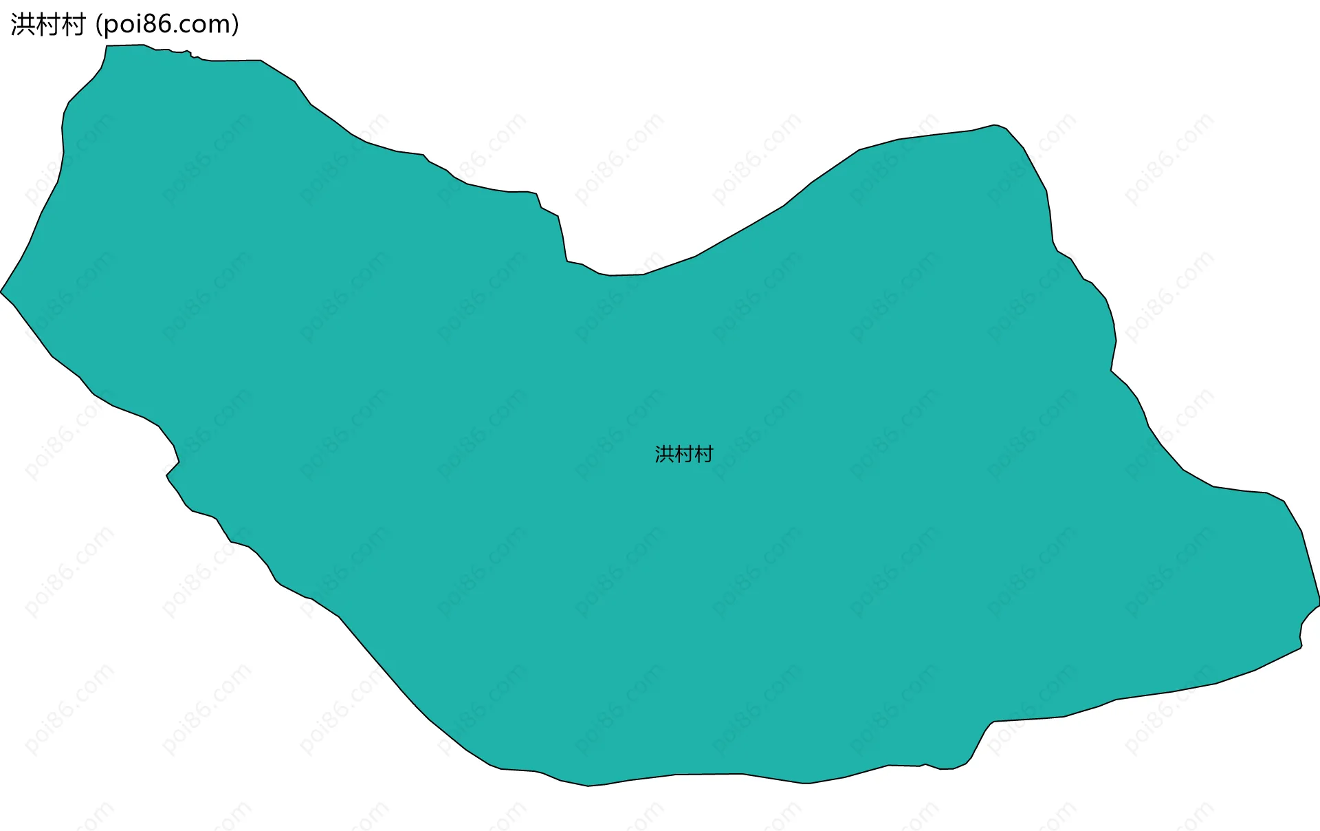 洪村村边界地图