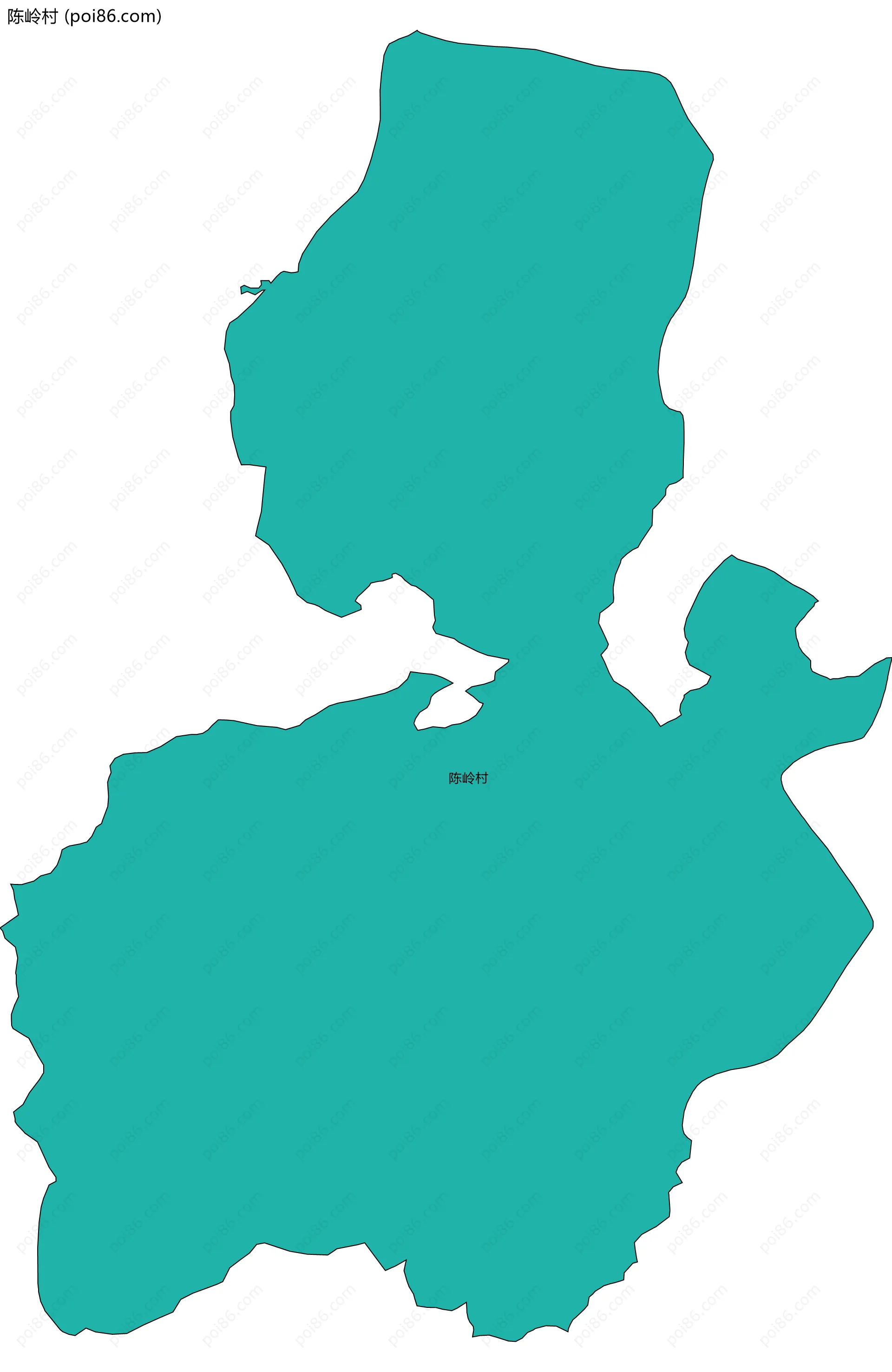 陈岭村边界地图