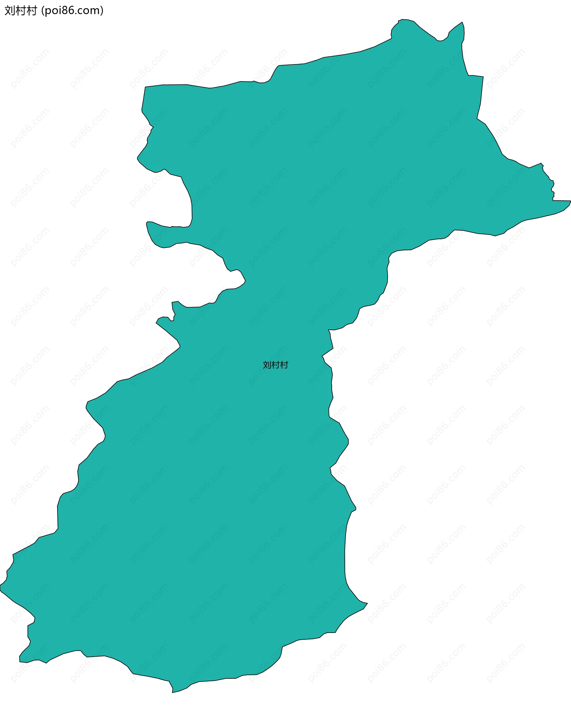 刘村村边界地图