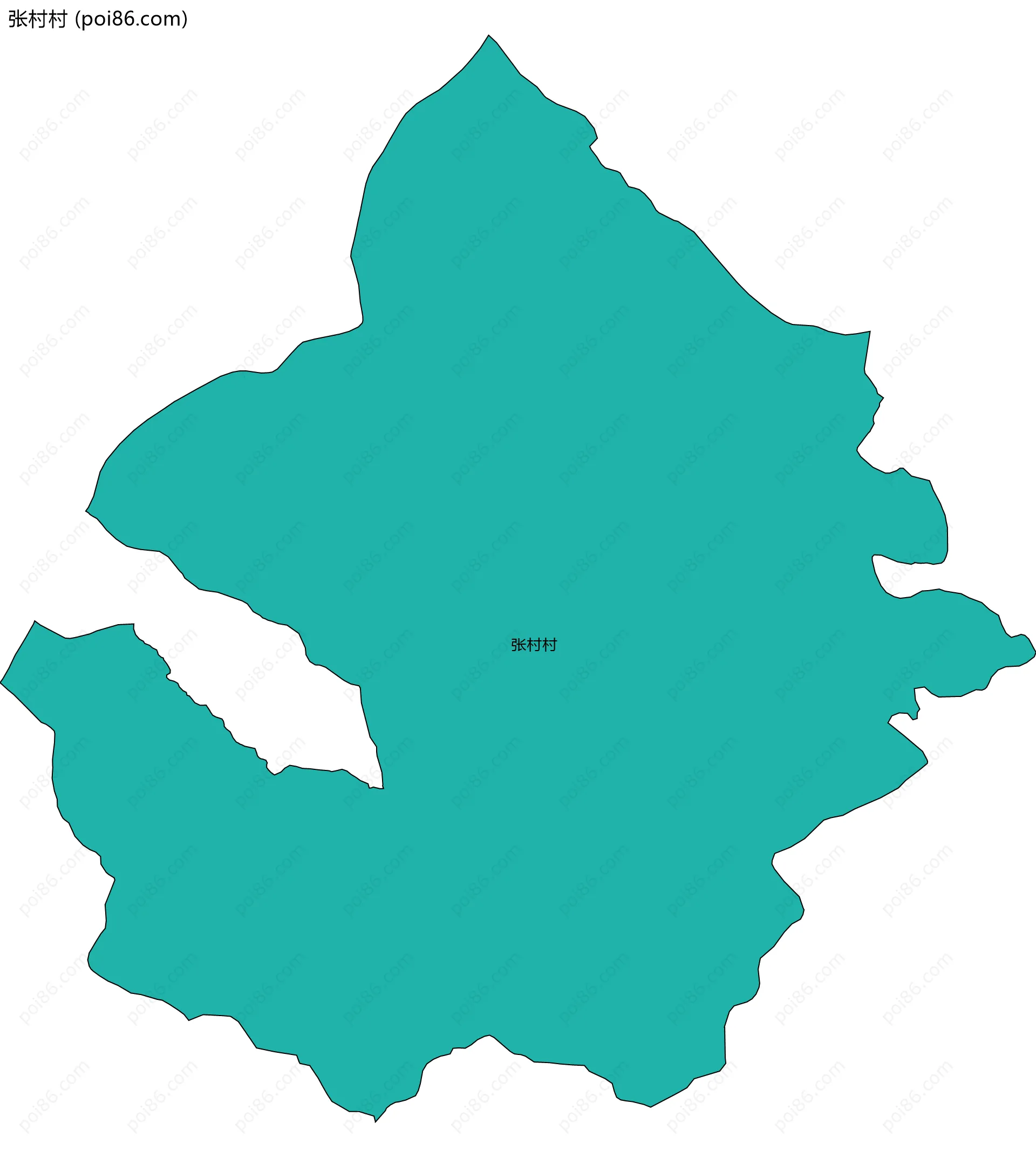 张村村边界地图