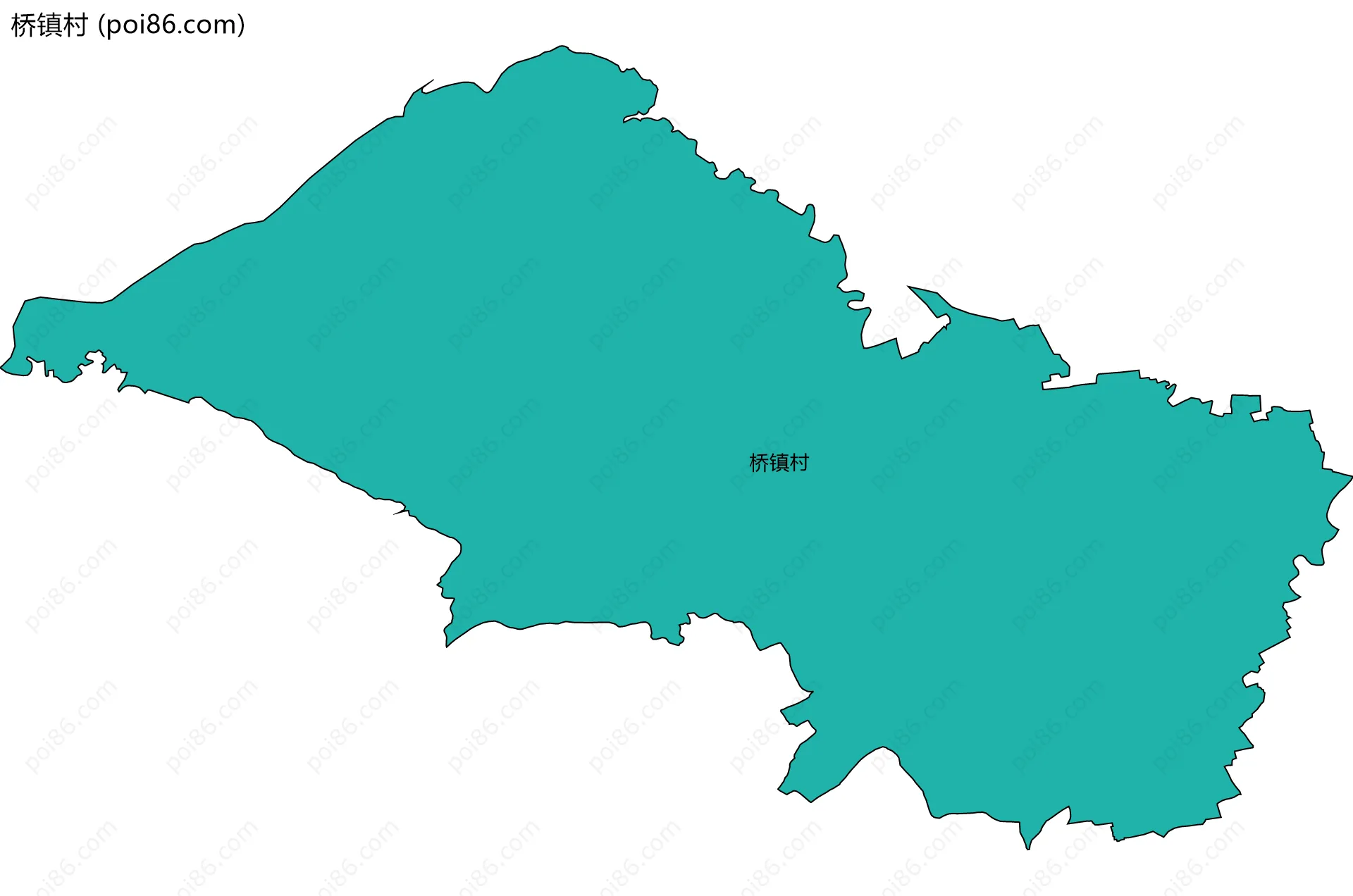 桥镇村边界地图