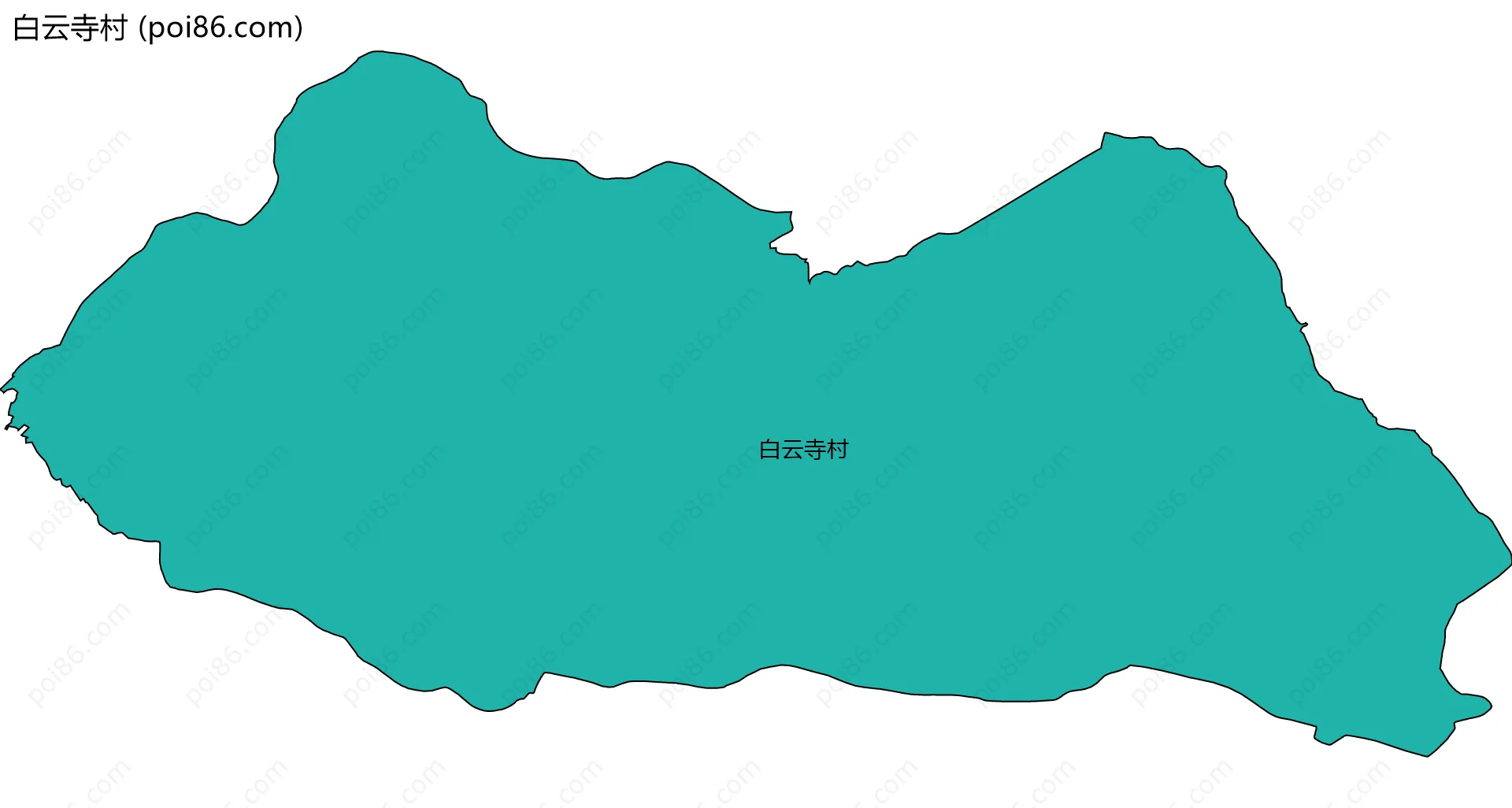 白云寺村边界地图