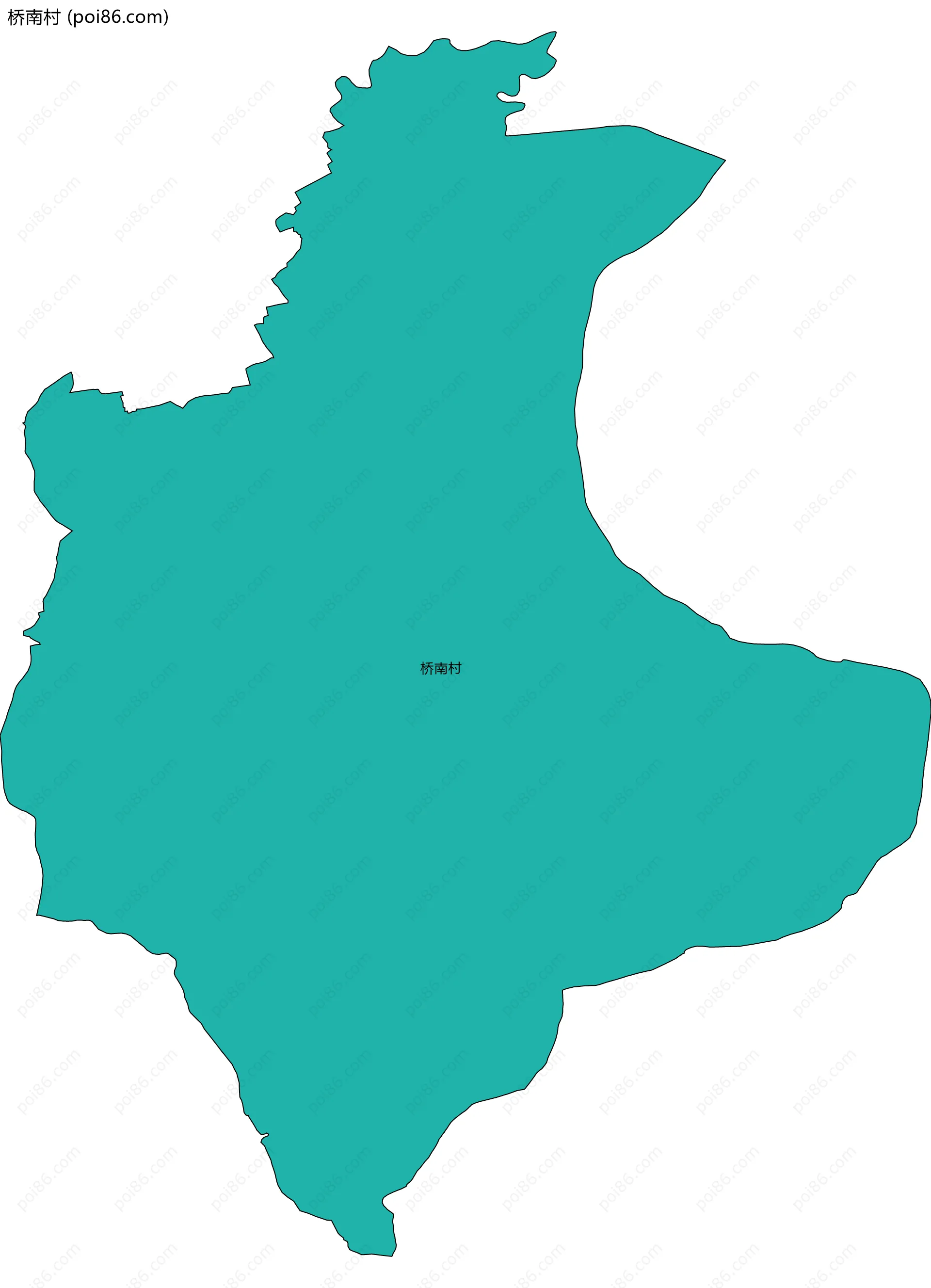 桥南村边界地图