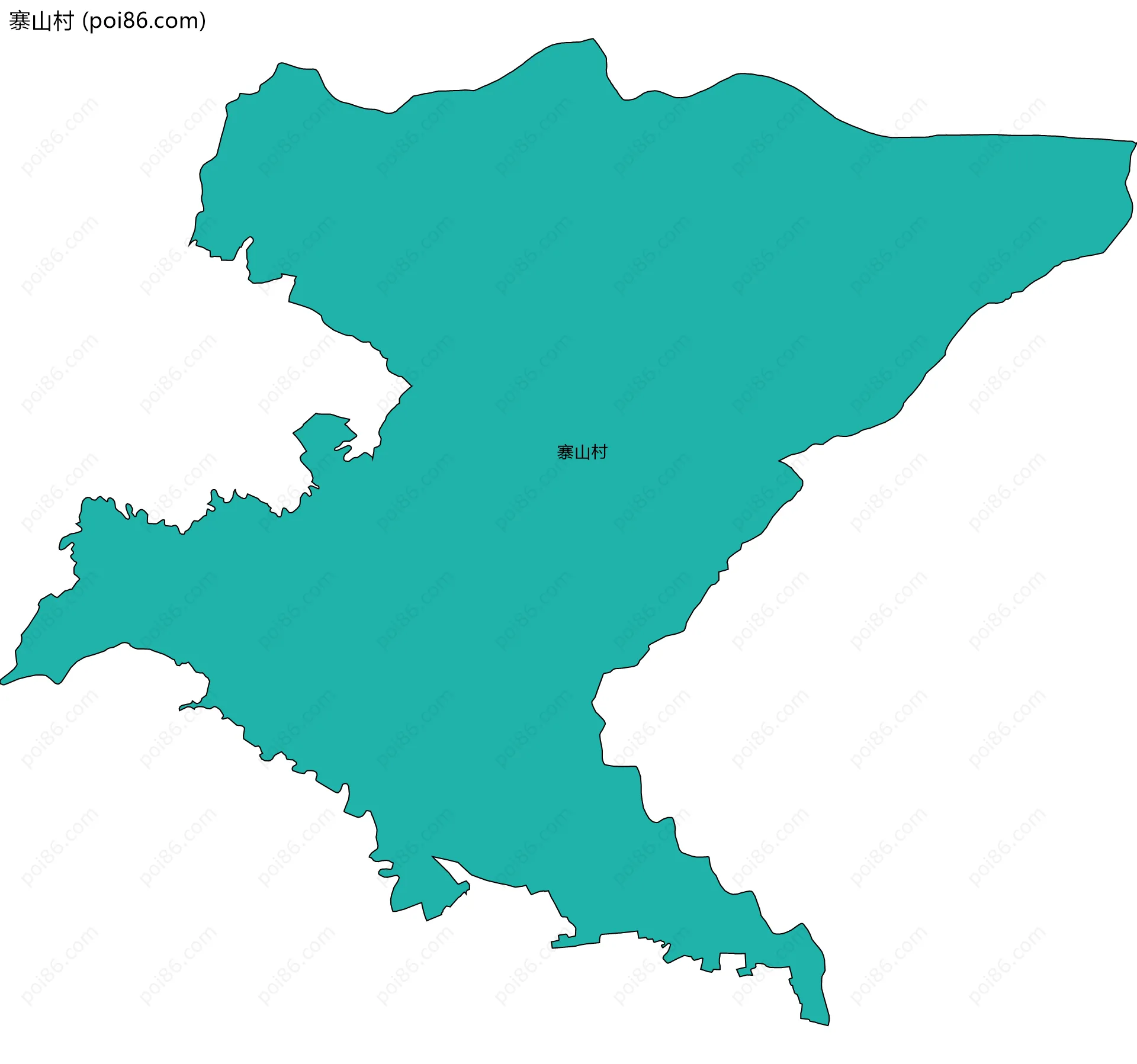 寨山村边界地图