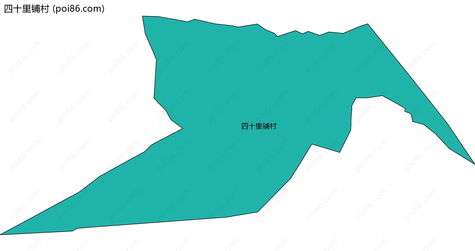 四十里铺村边界地图