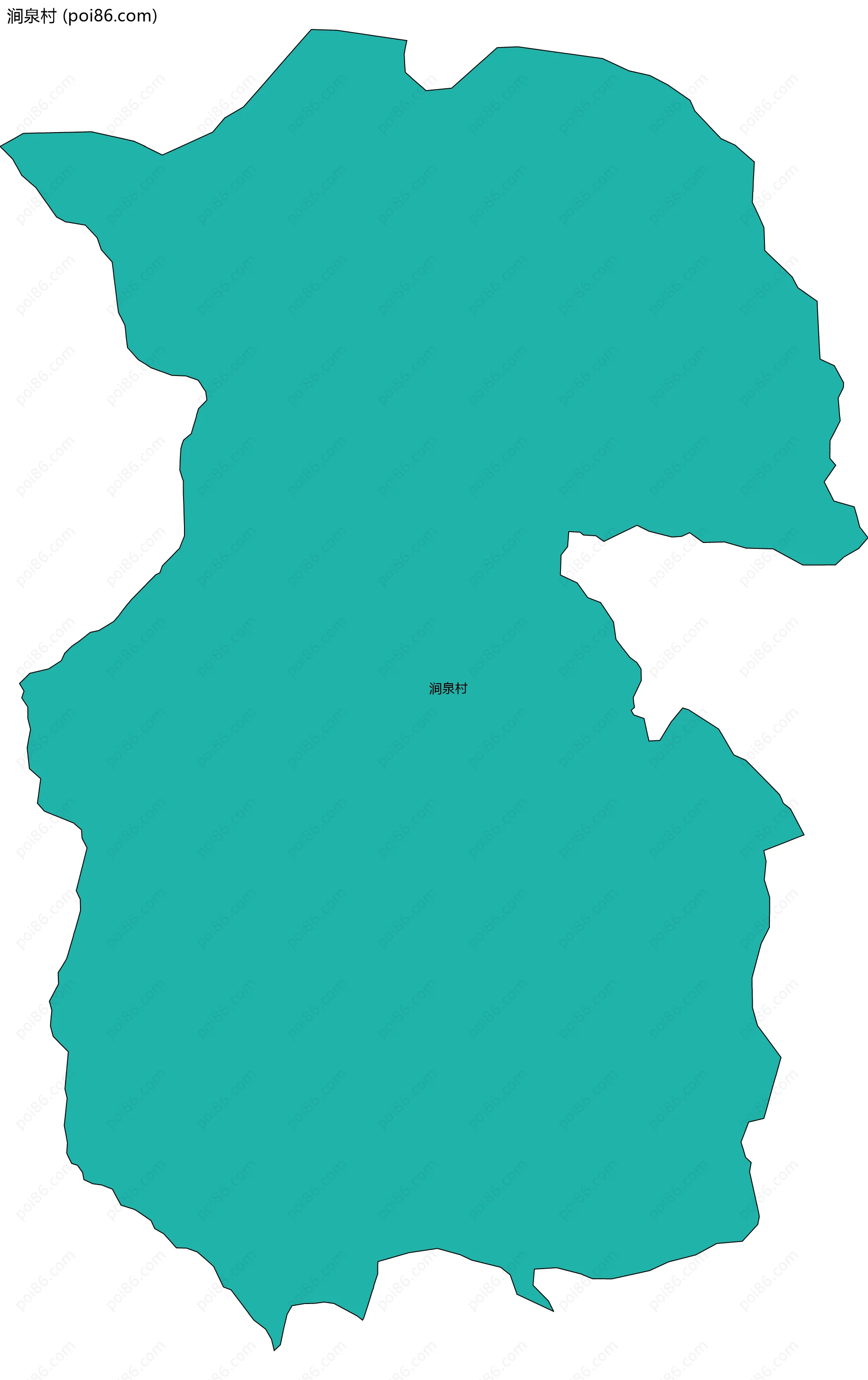 涧泉村边界地图