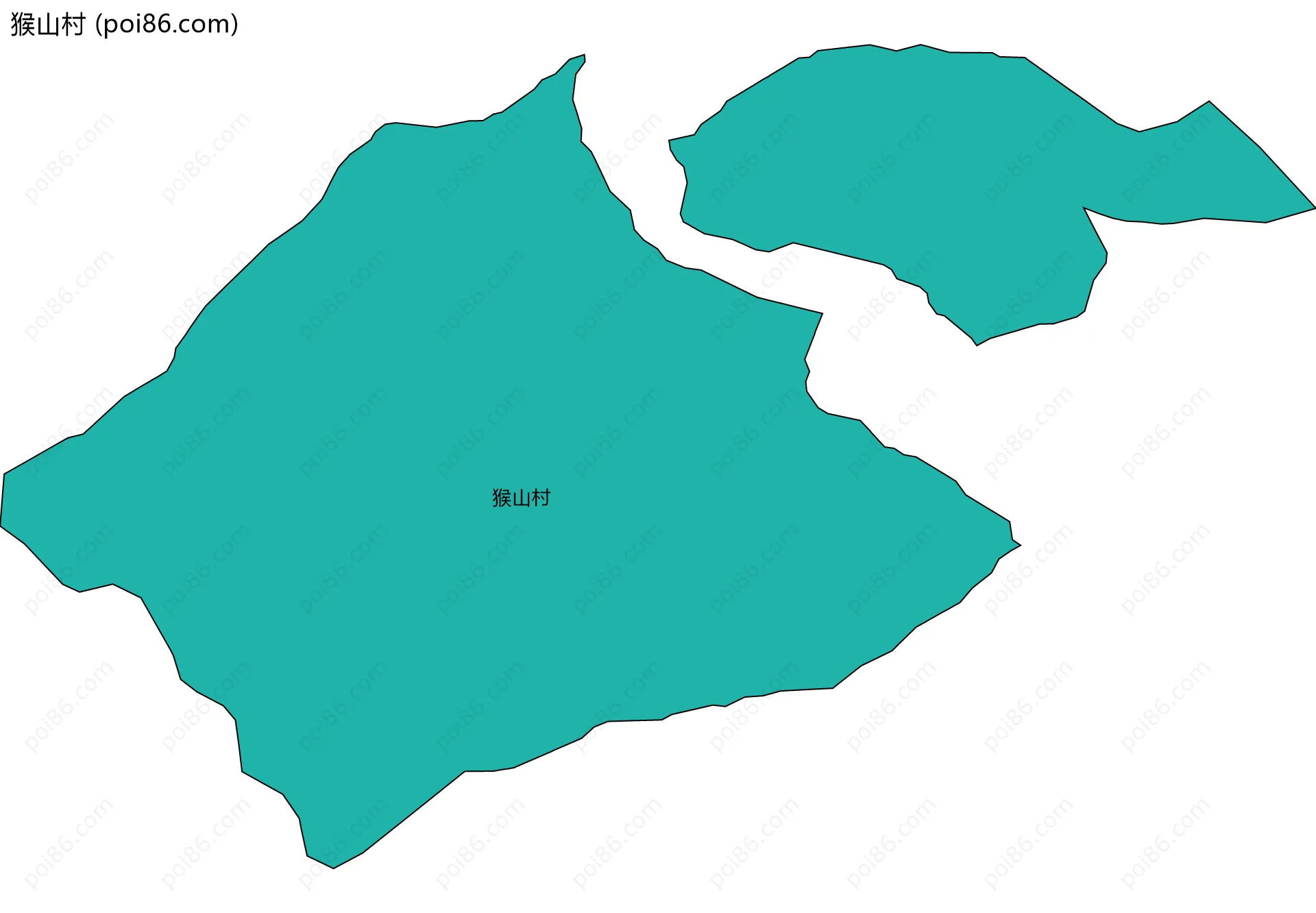 猴山村边界地图