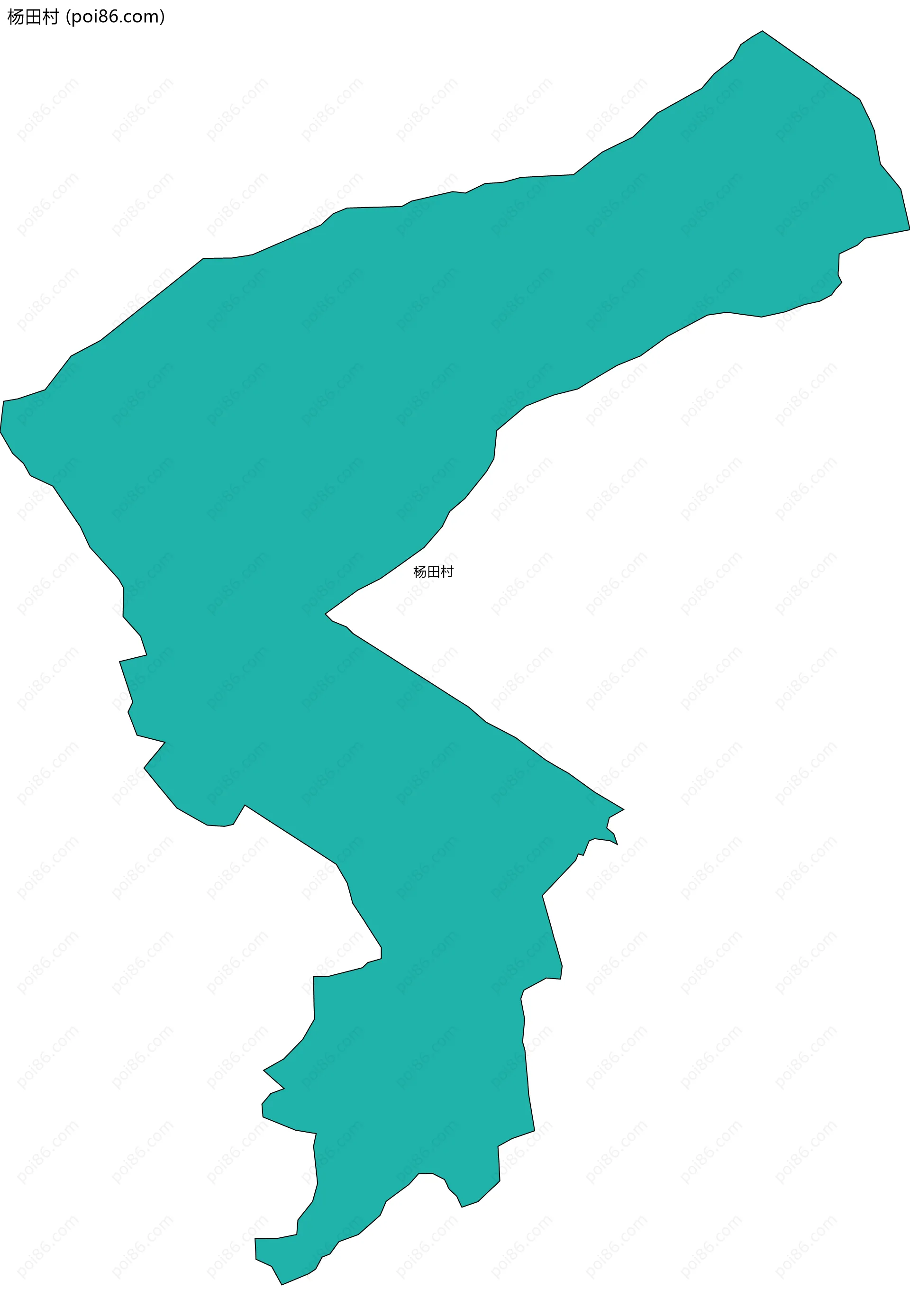 杨田村边界地图