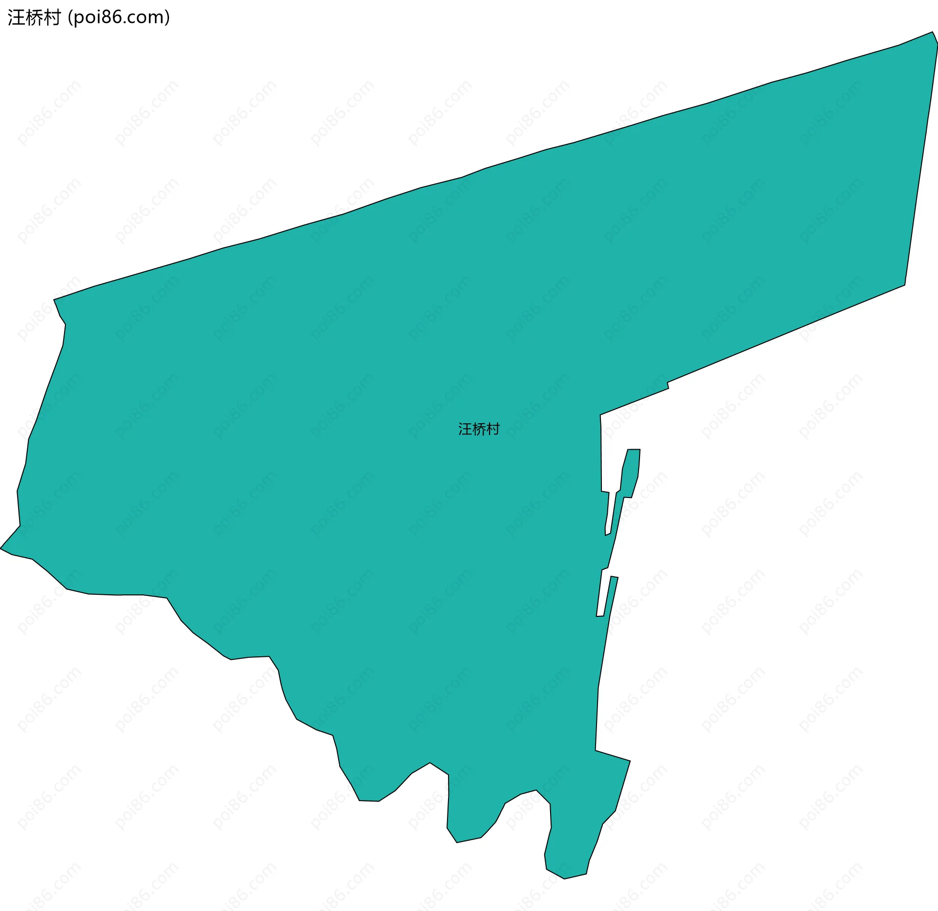 汪桥村边界地图
