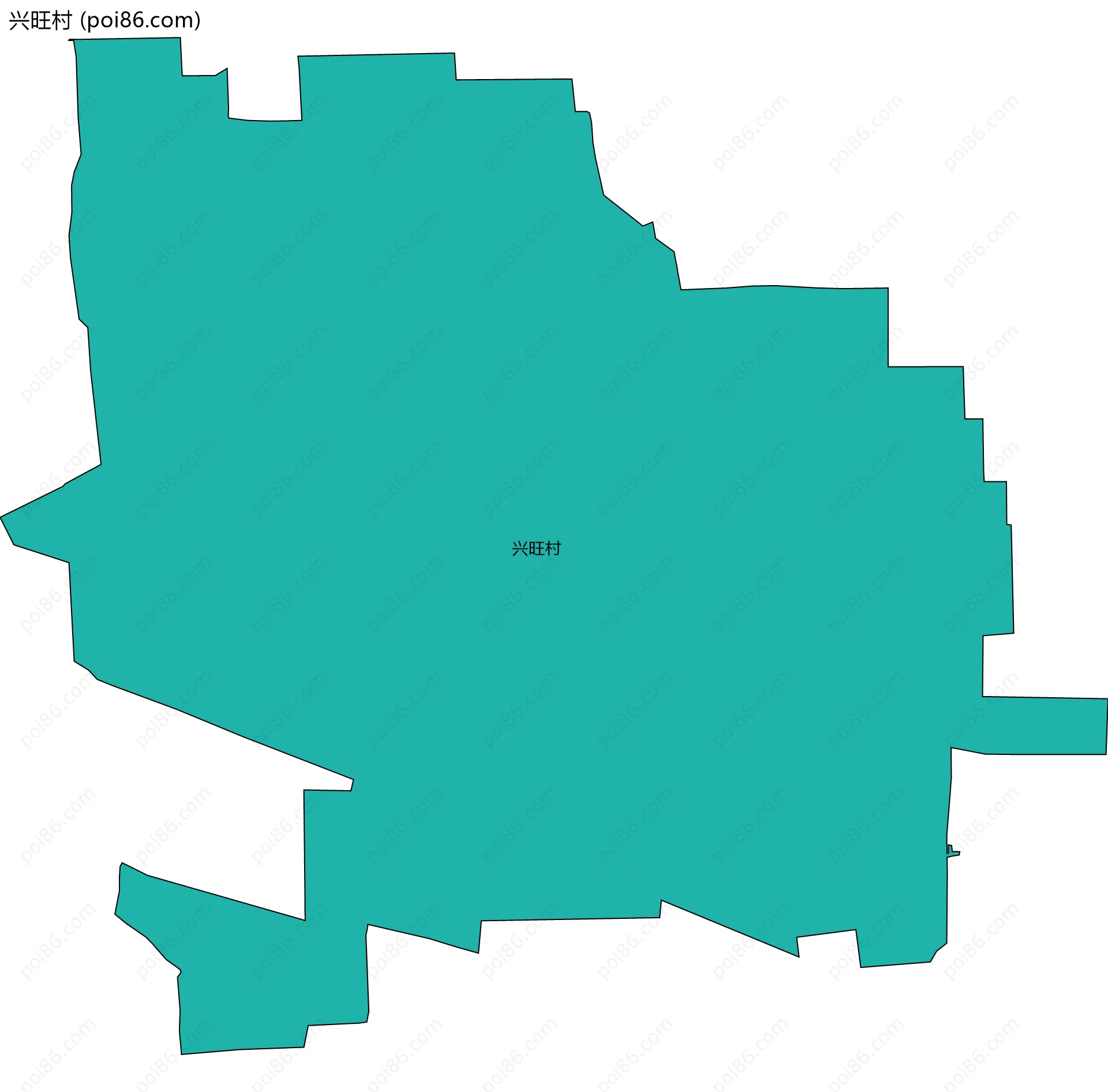 兴旺村边界地图