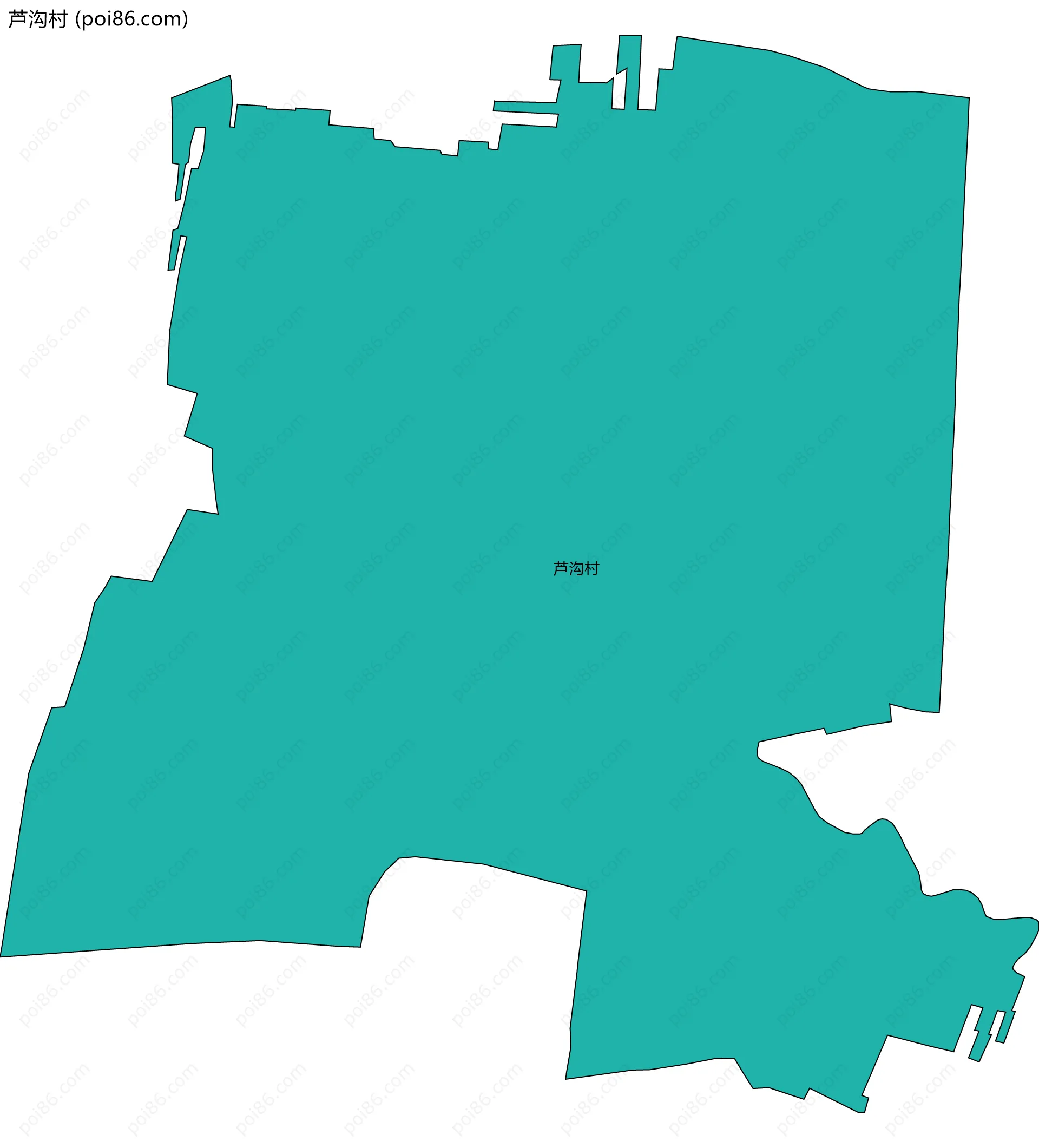 芦沟村边界地图