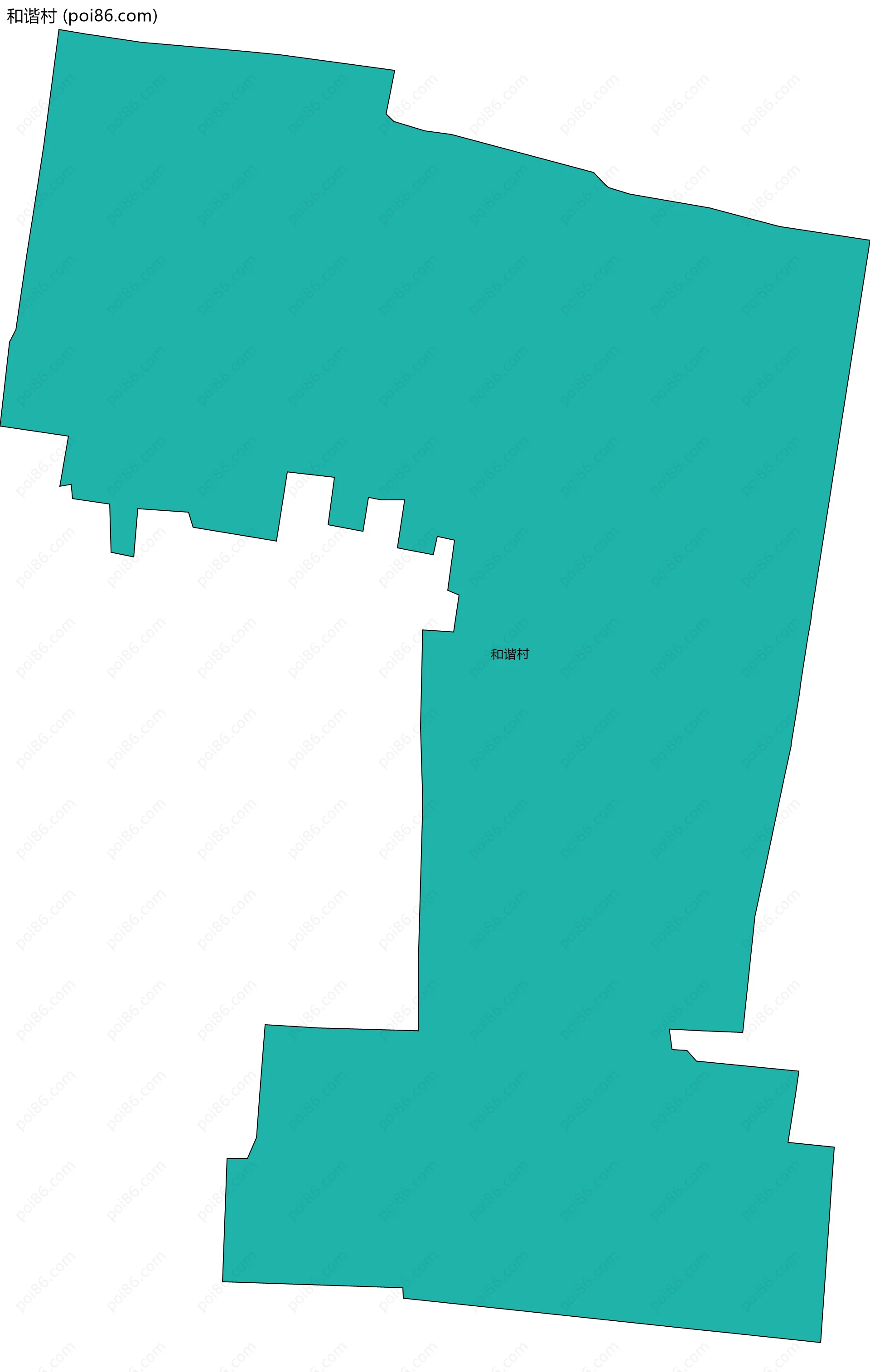 和谐村边界地图