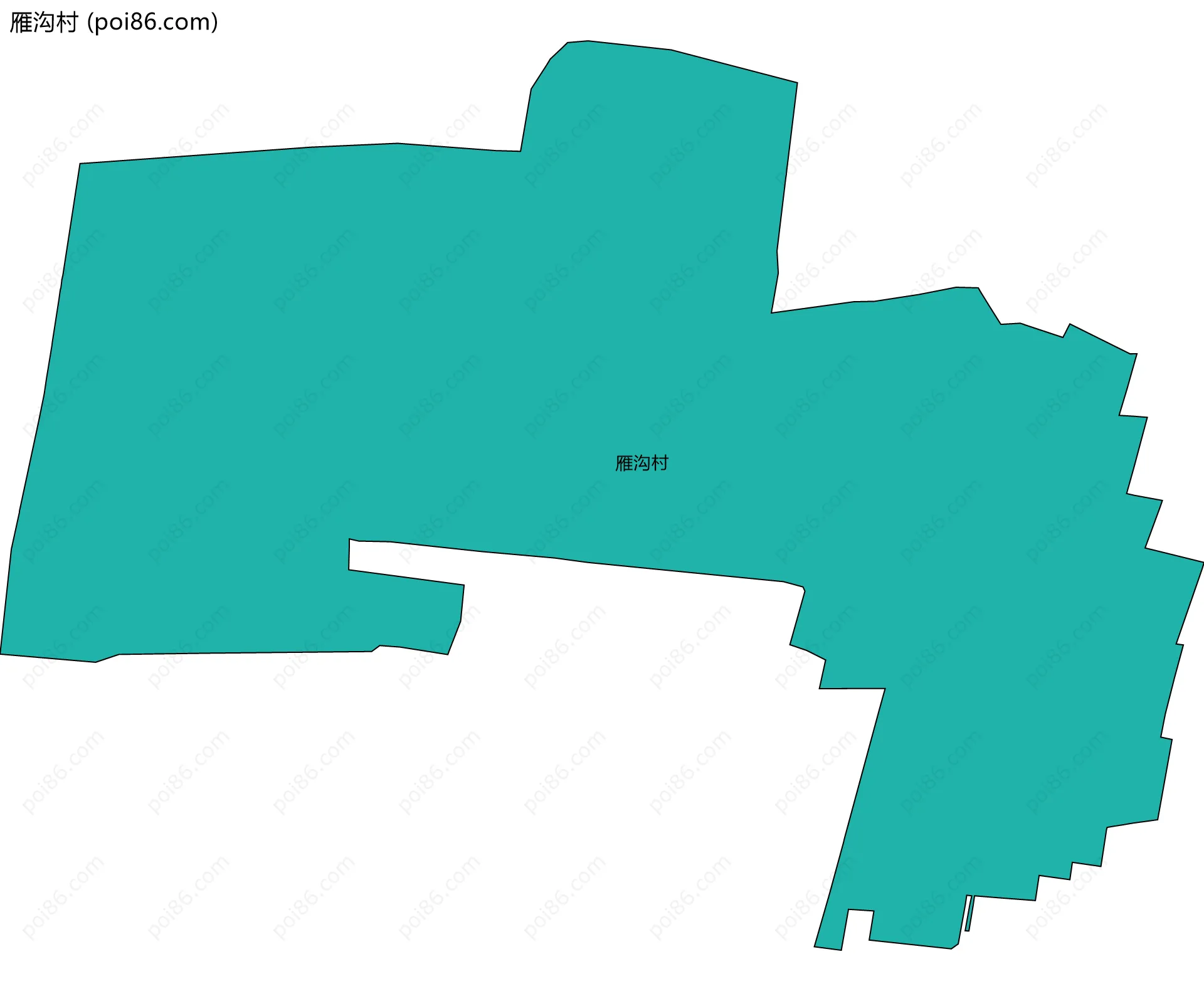 雁沟村边界地图