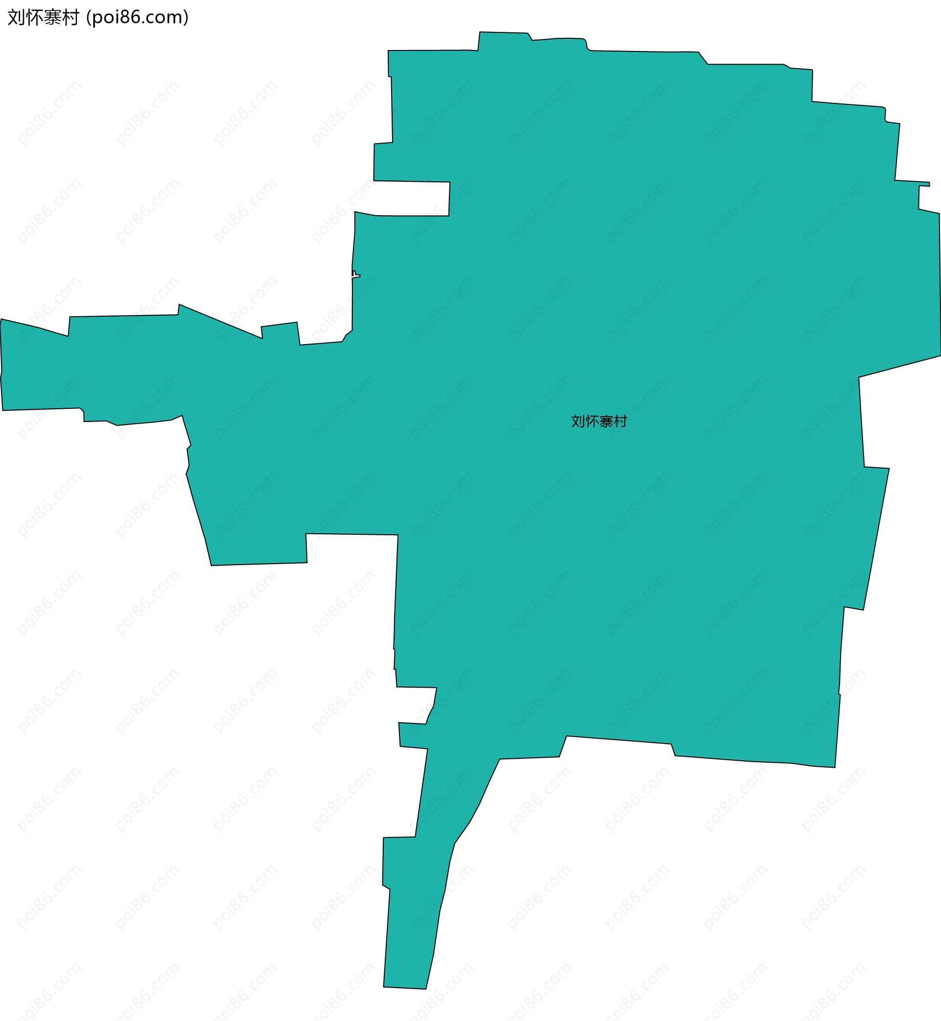 刘怀寨村边界地图
