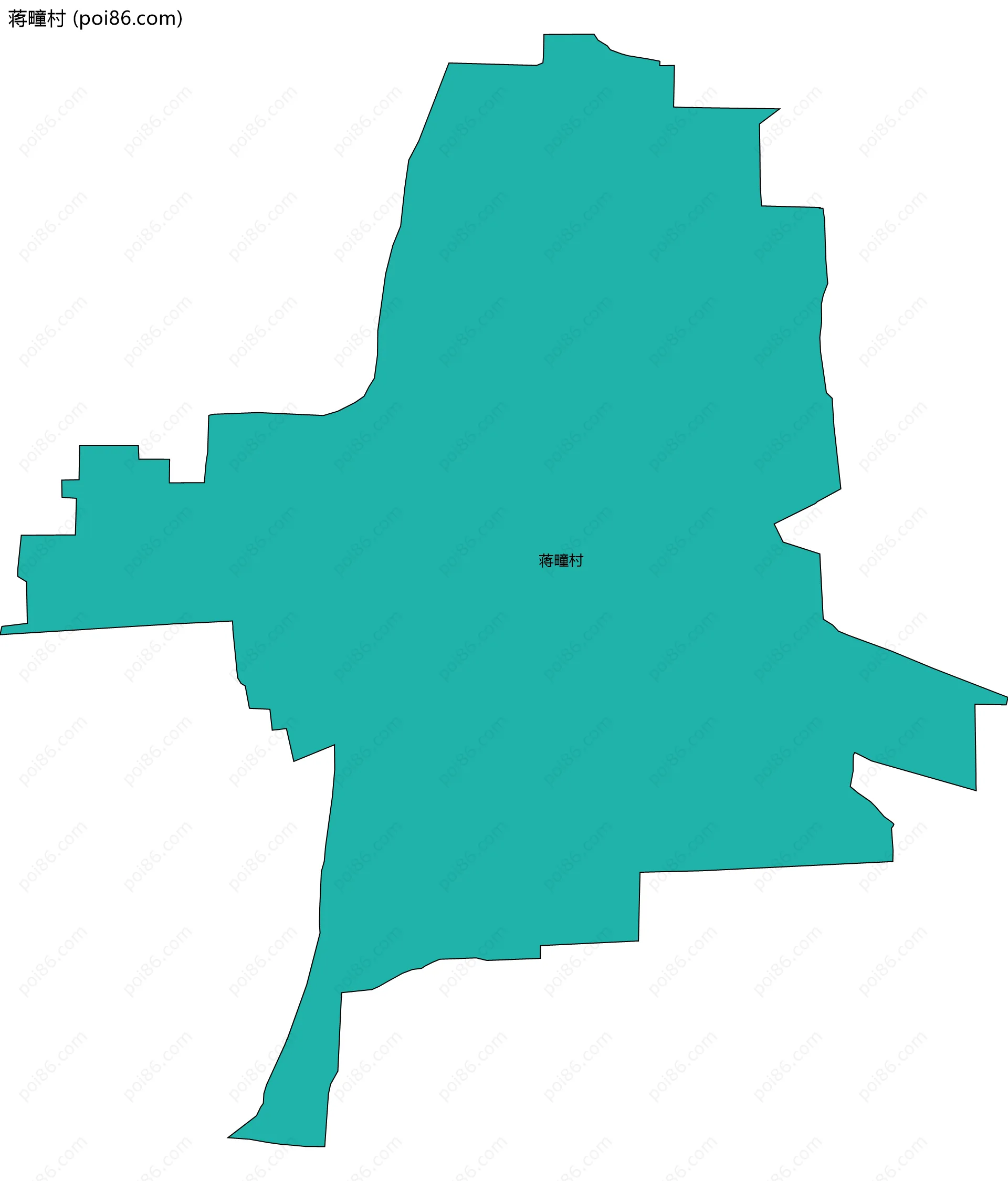 蒋疃村边界地图