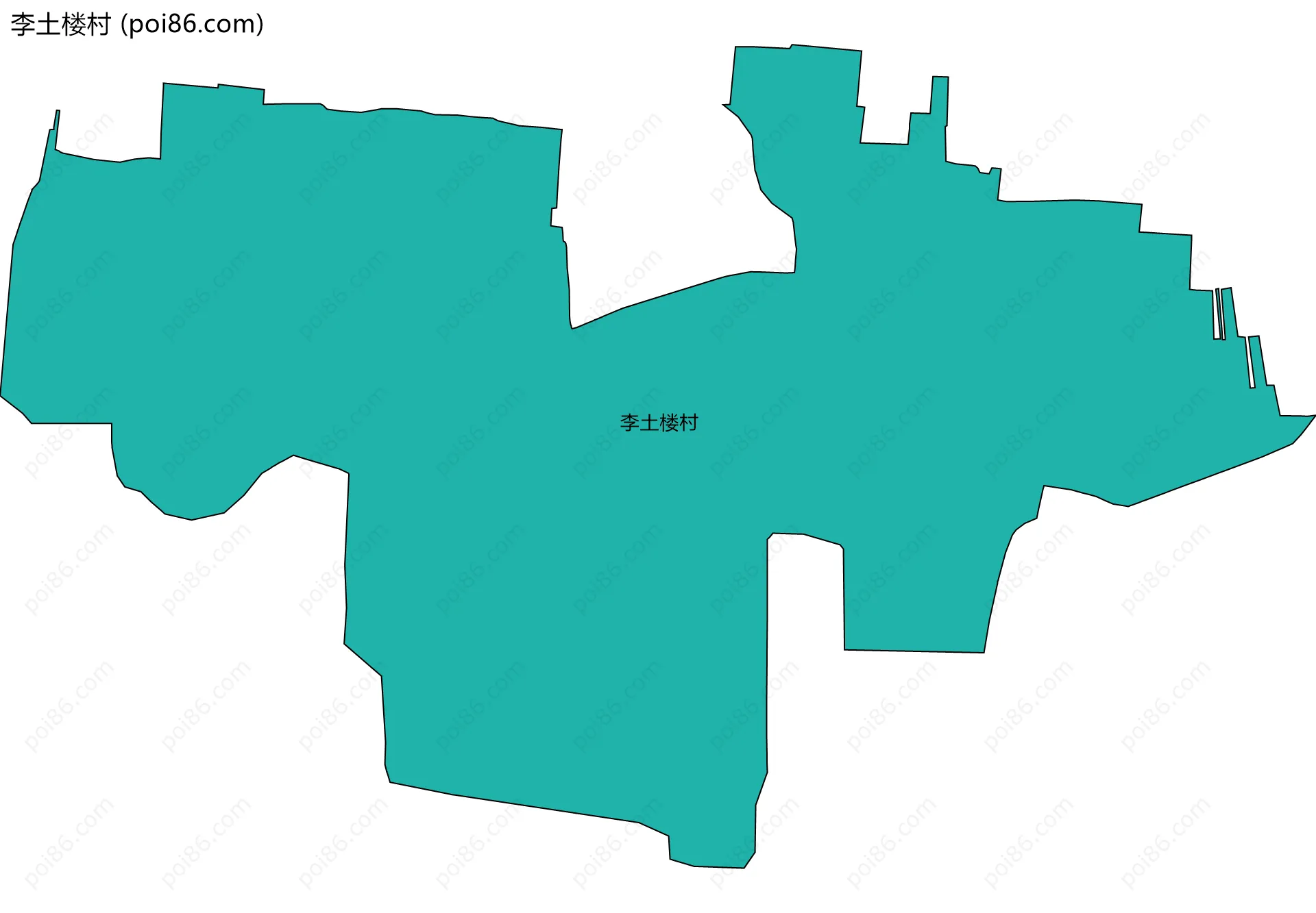 李土楼村边界地图