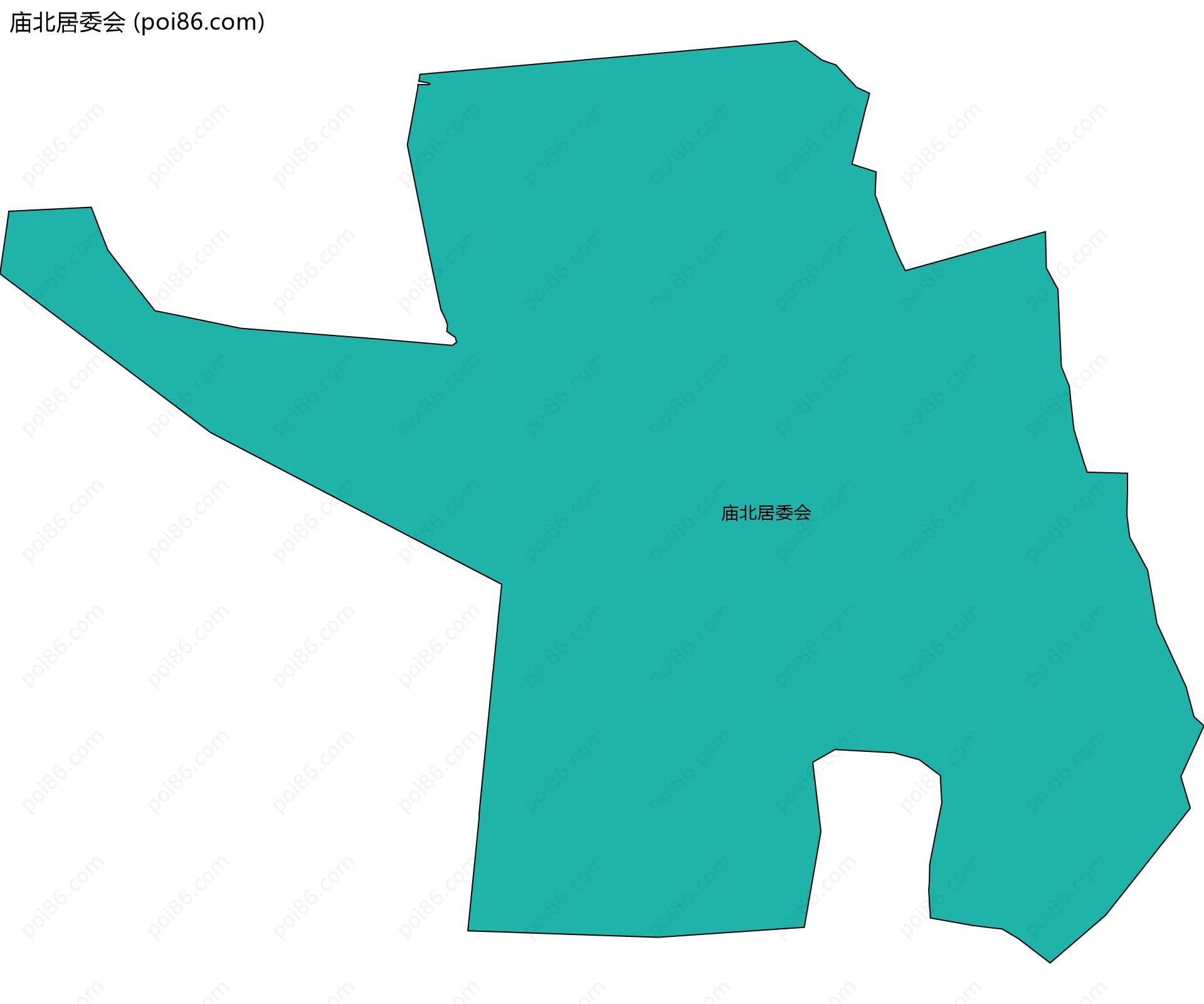 庙北居委会边界地图