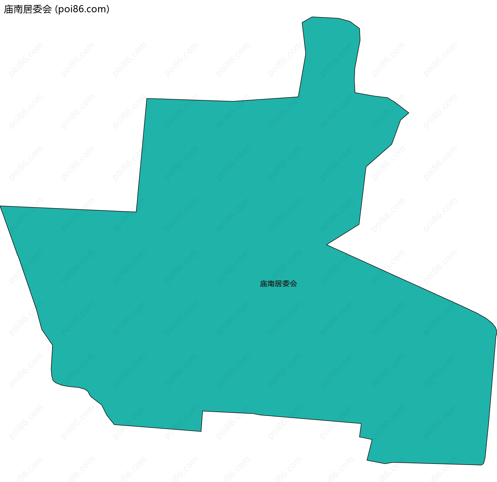 庙南居委会边界地图