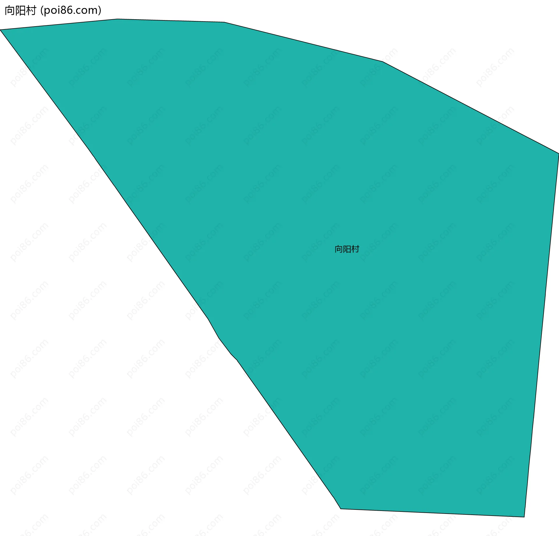 向阳村边界地图