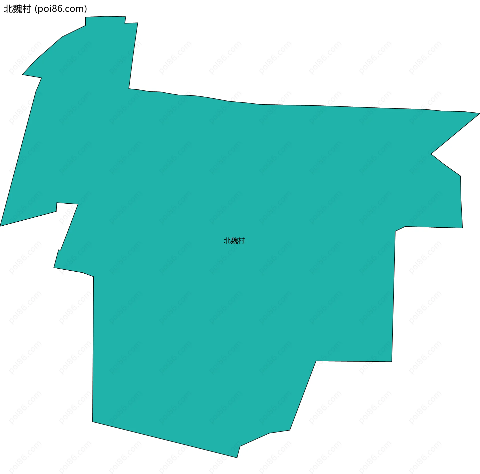 北魏村边界地图