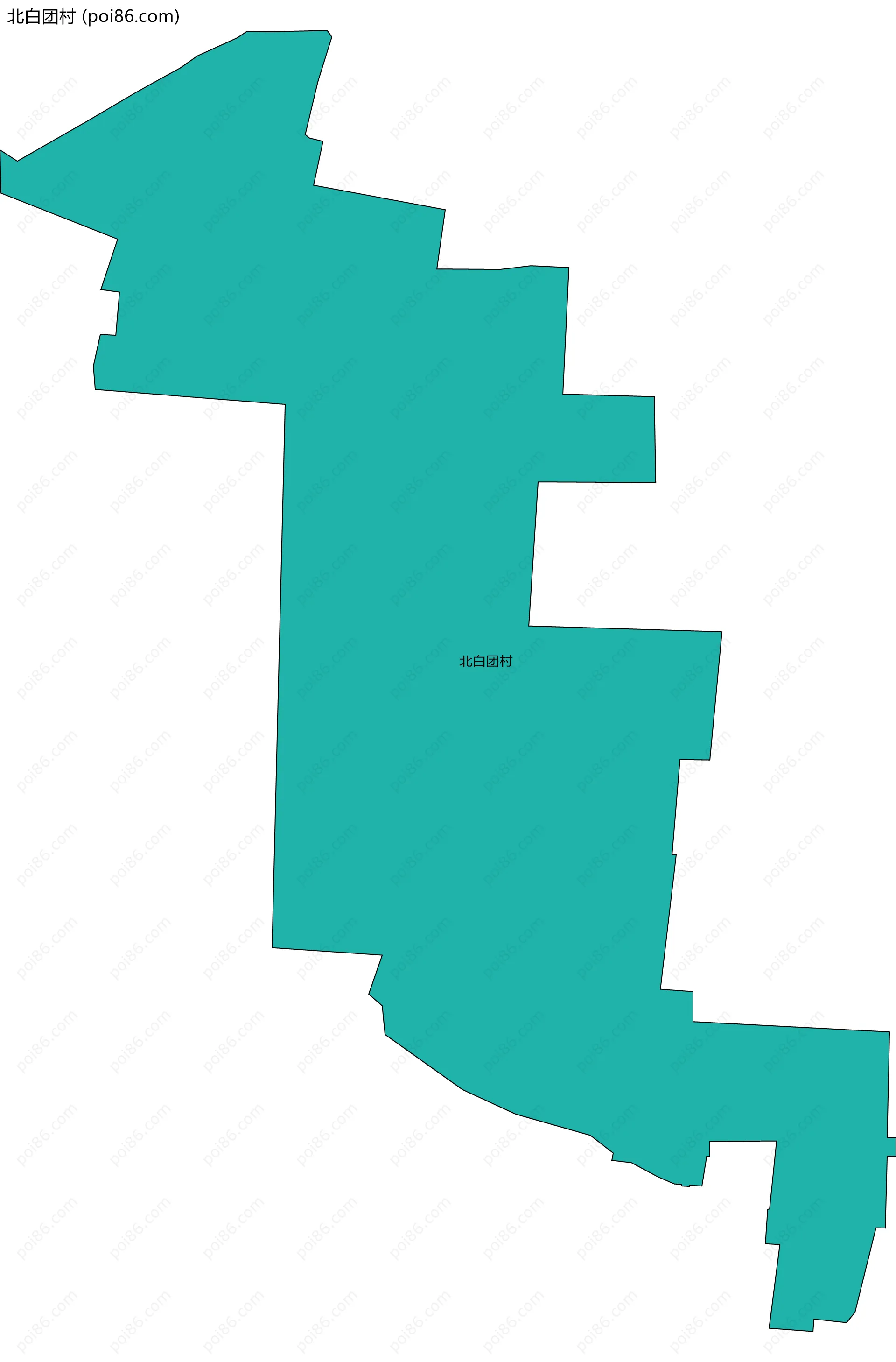 北白团村边界地图