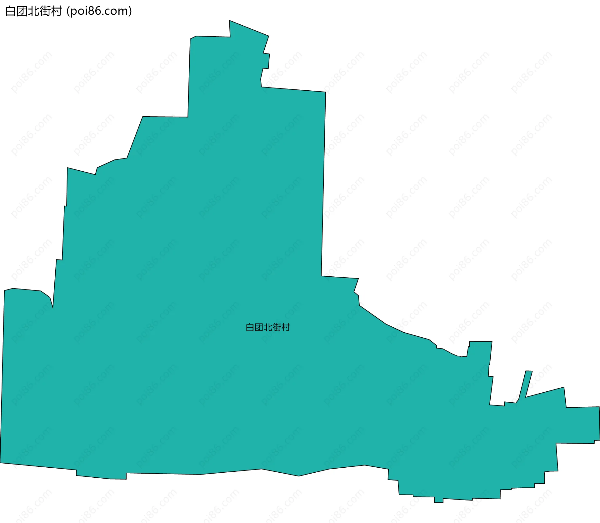 白团北街村边界地图