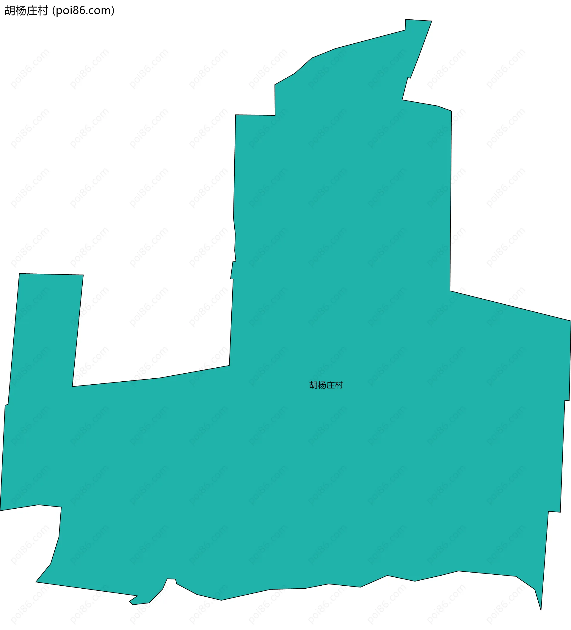 胡杨庄村边界地图