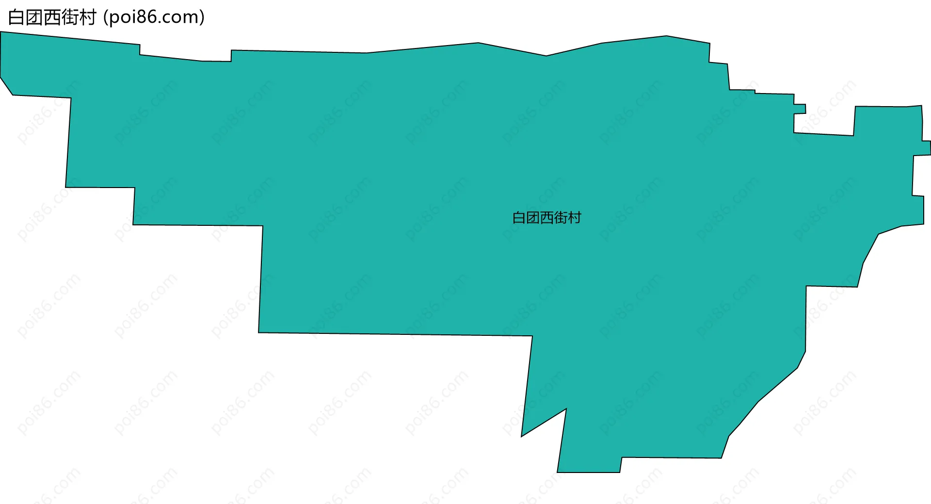白团西街村边界地图