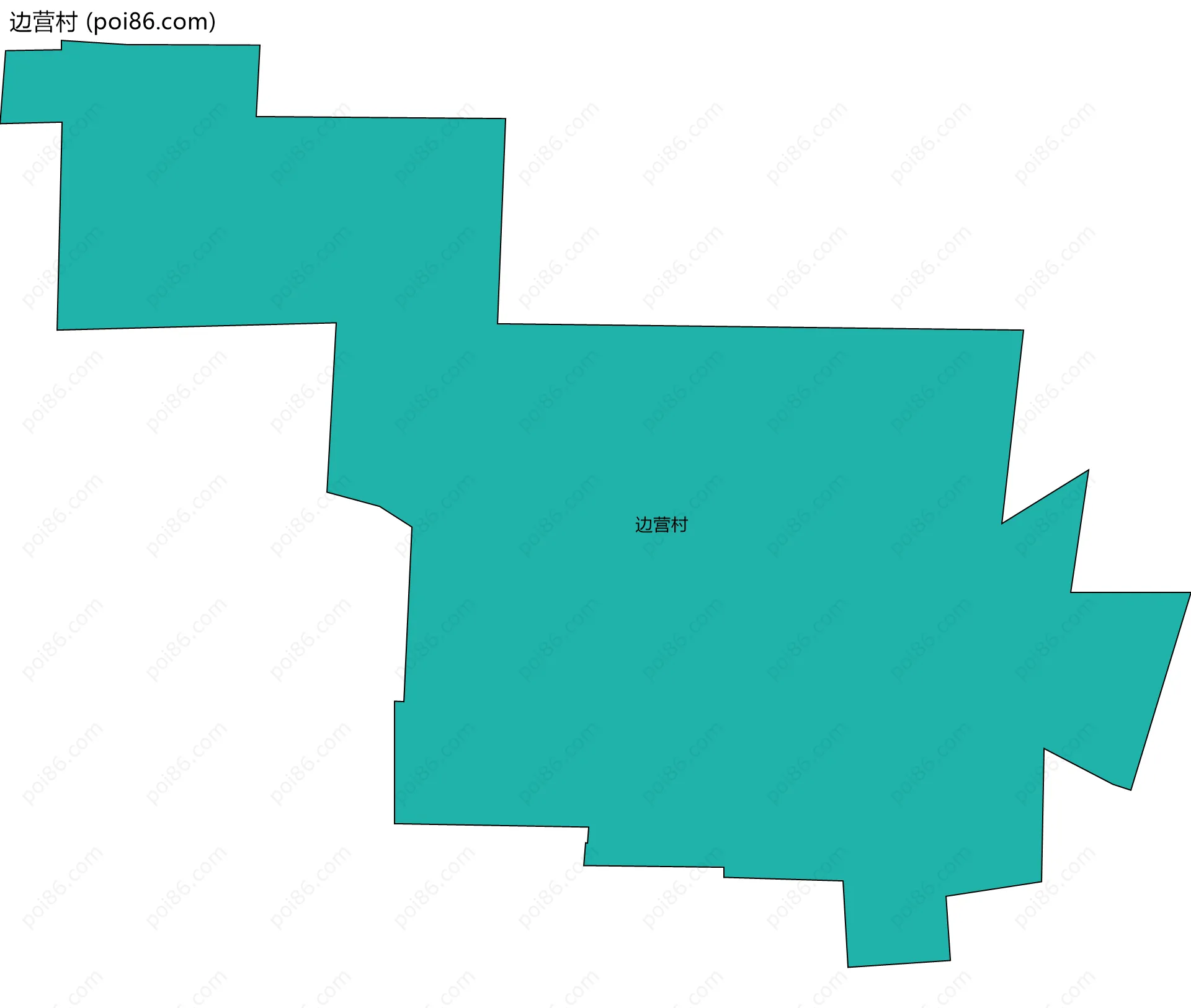 边营村边界地图