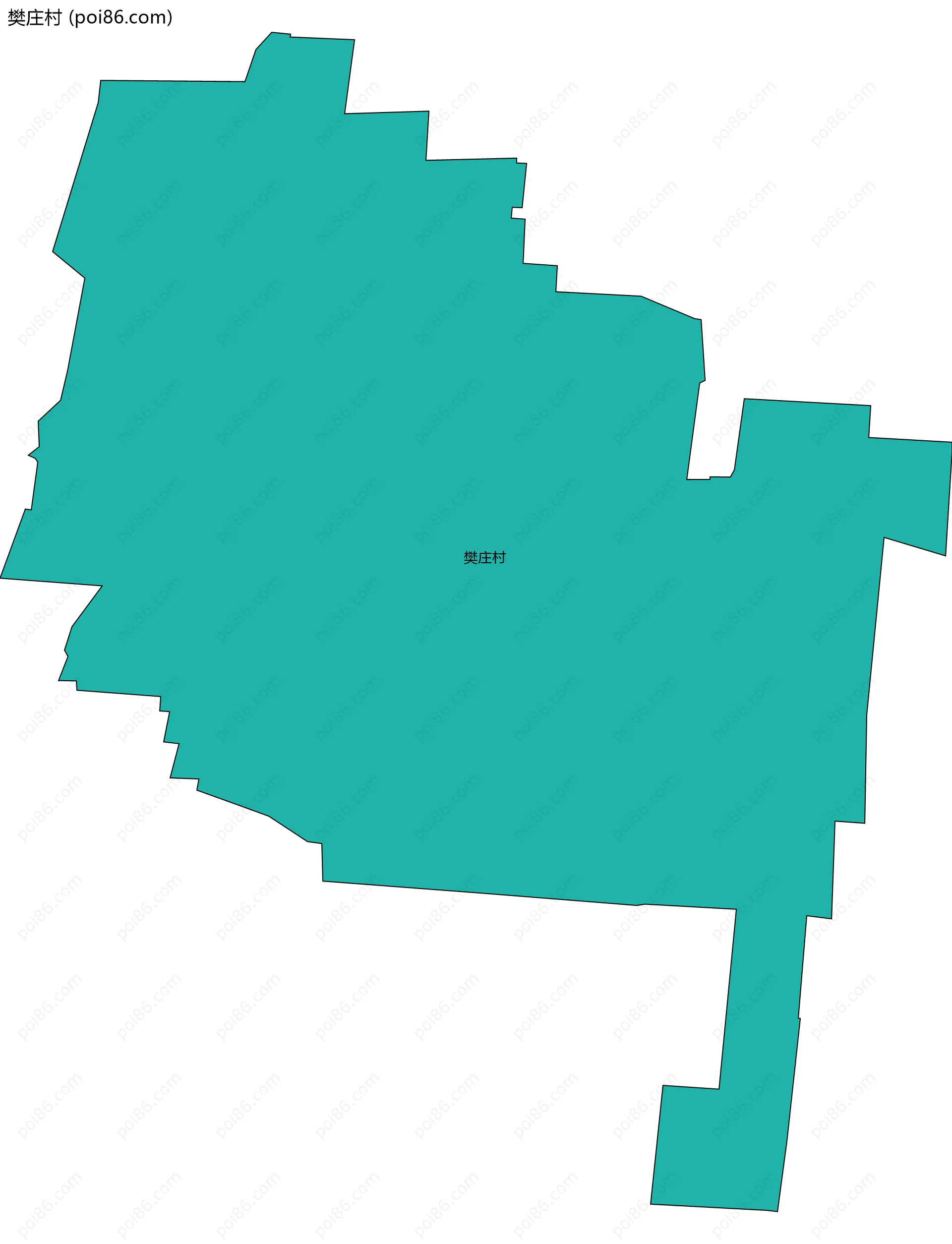 樊庄村边界地图