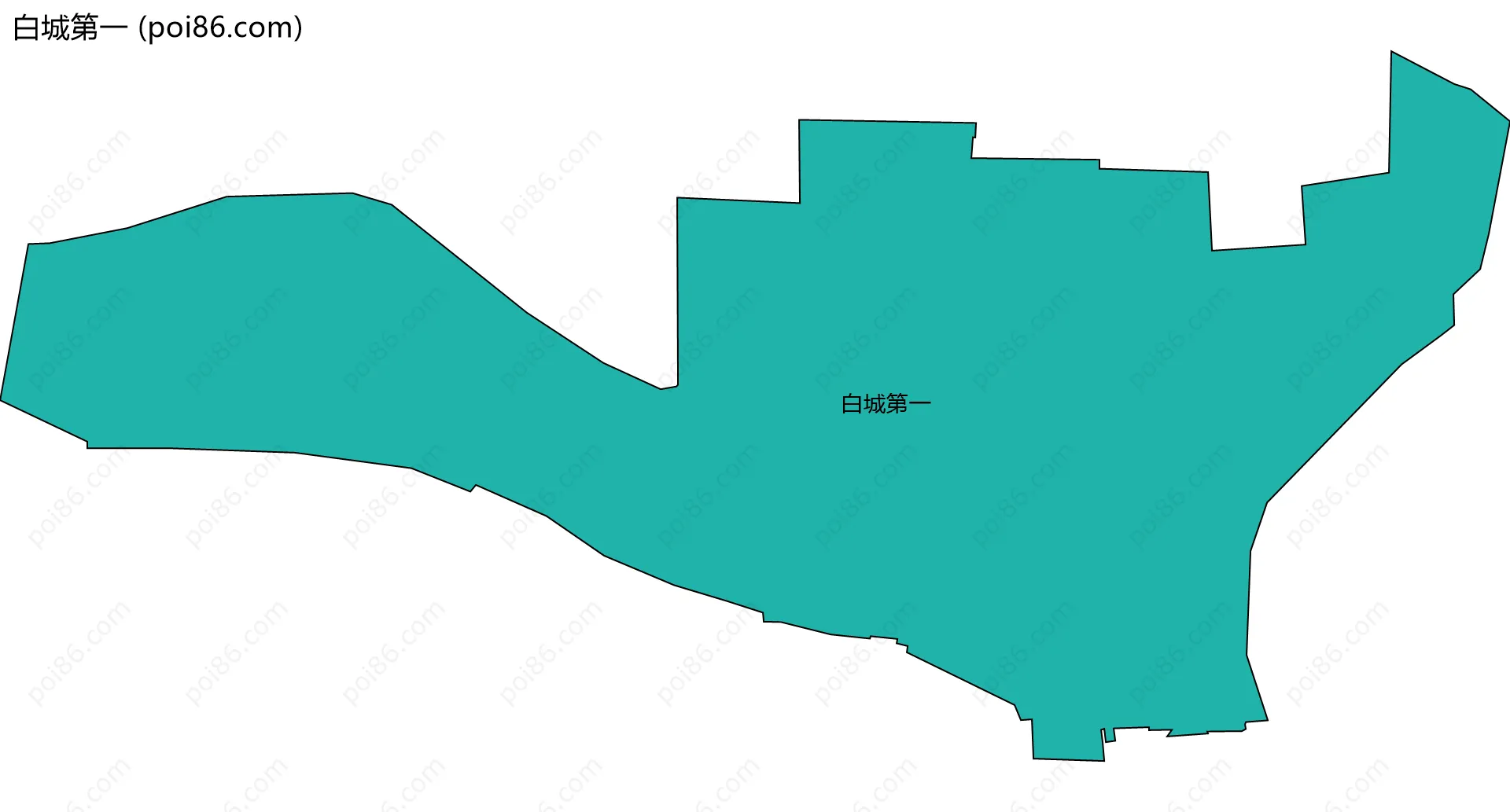 白城第一边界地图