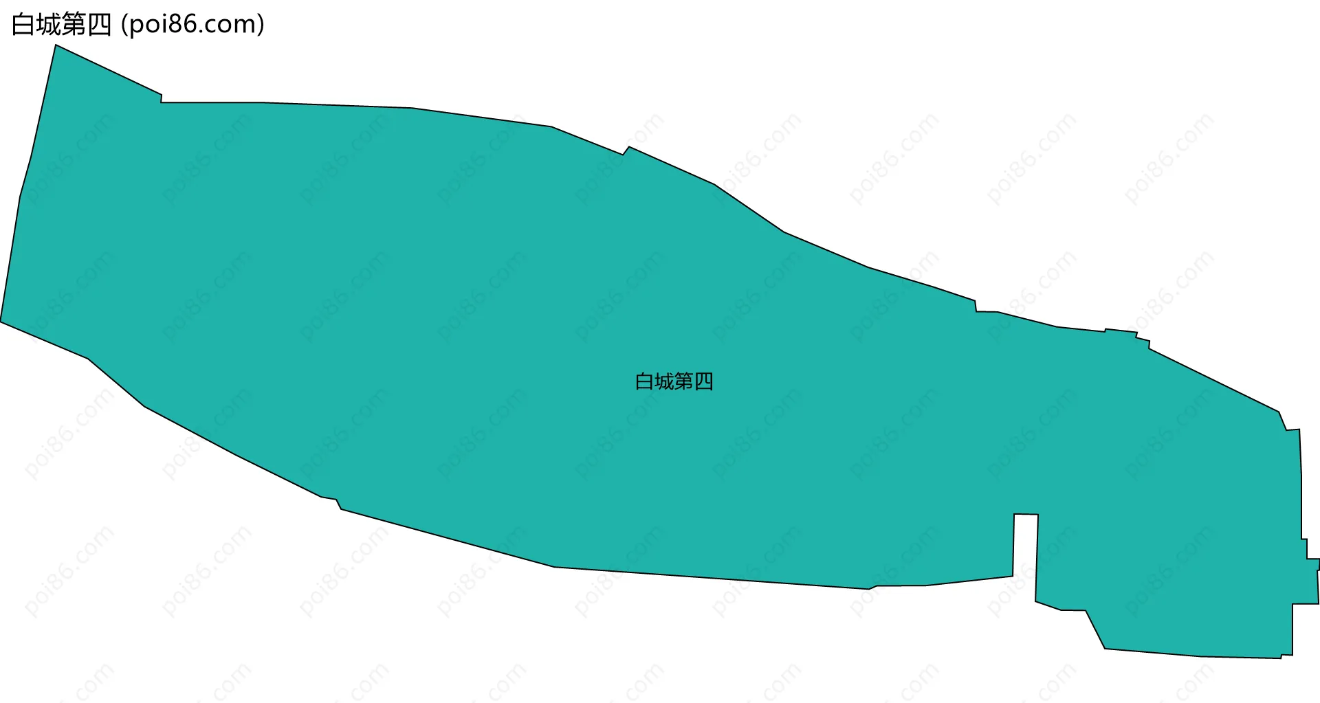 白城第四边界地图