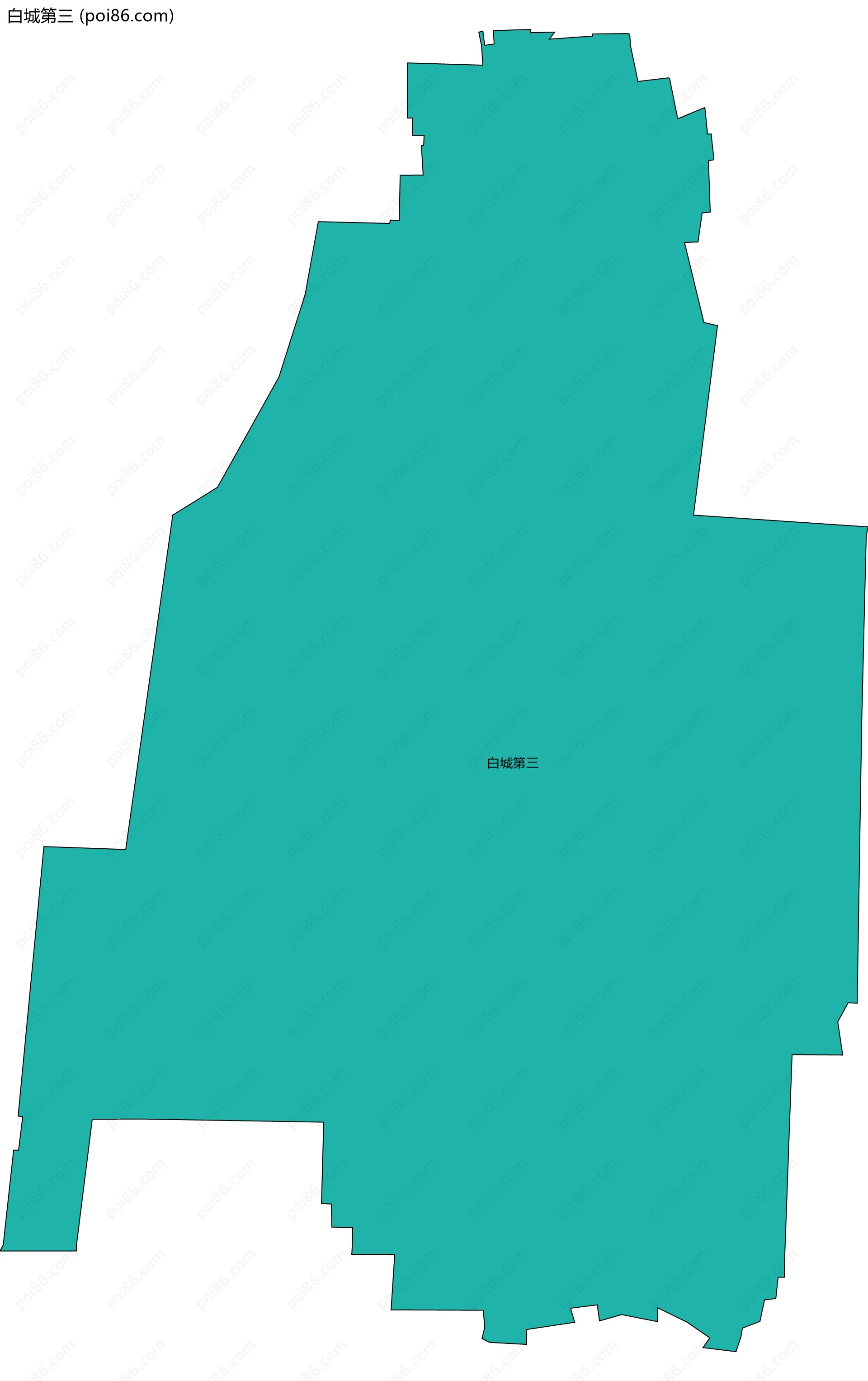 白城第三边界地图