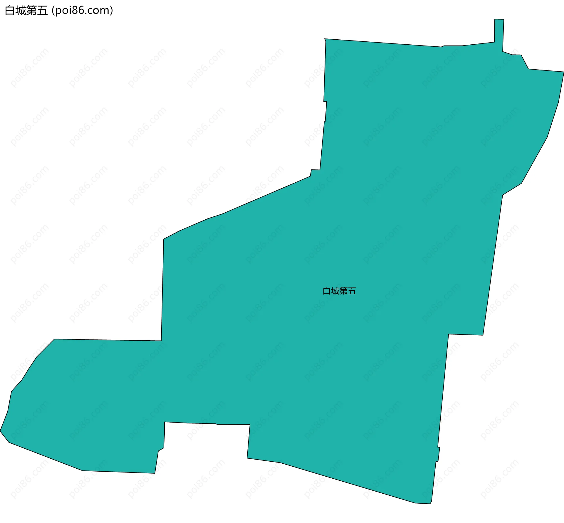 白城第五边界地图