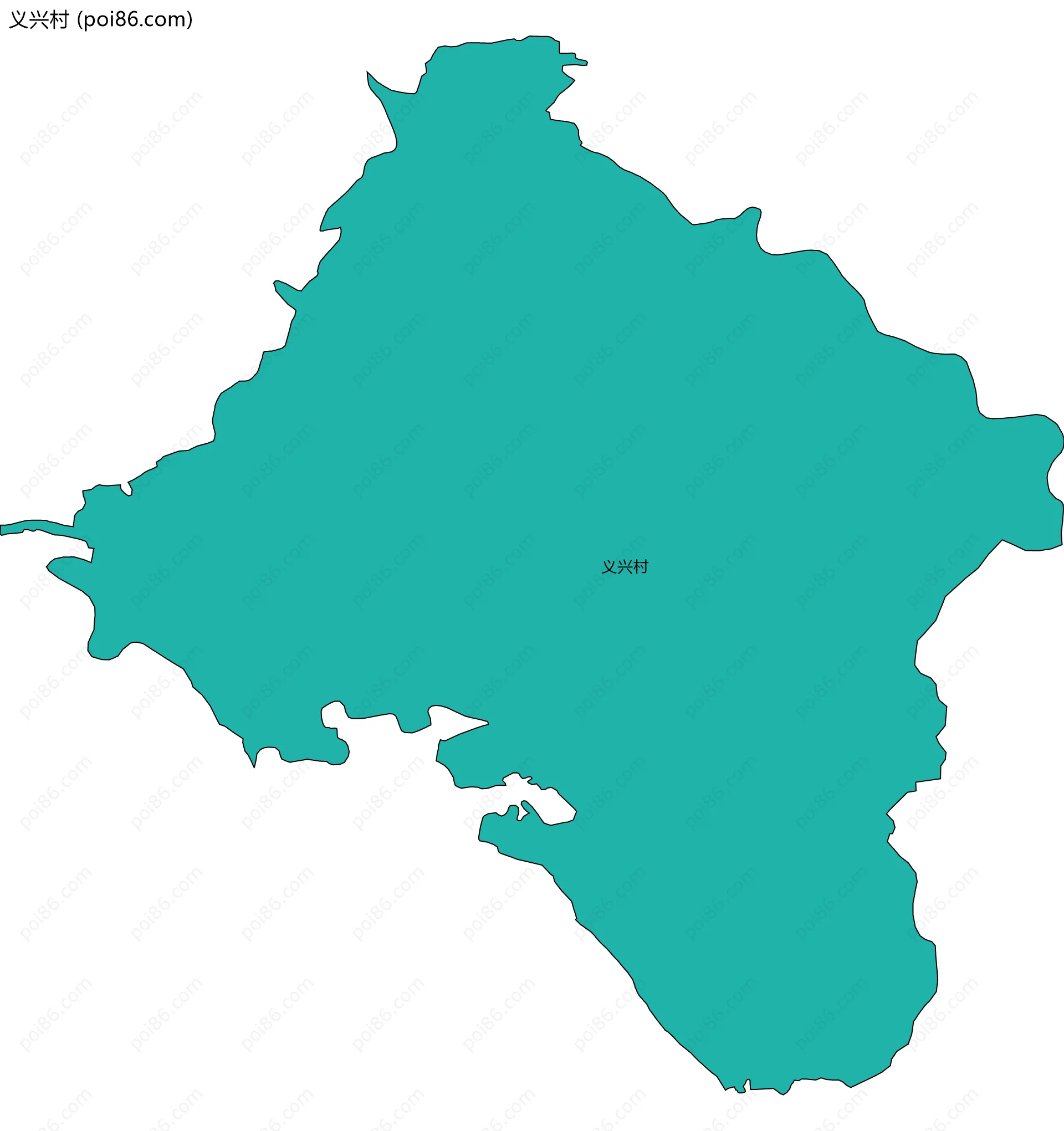 义兴村边界地图