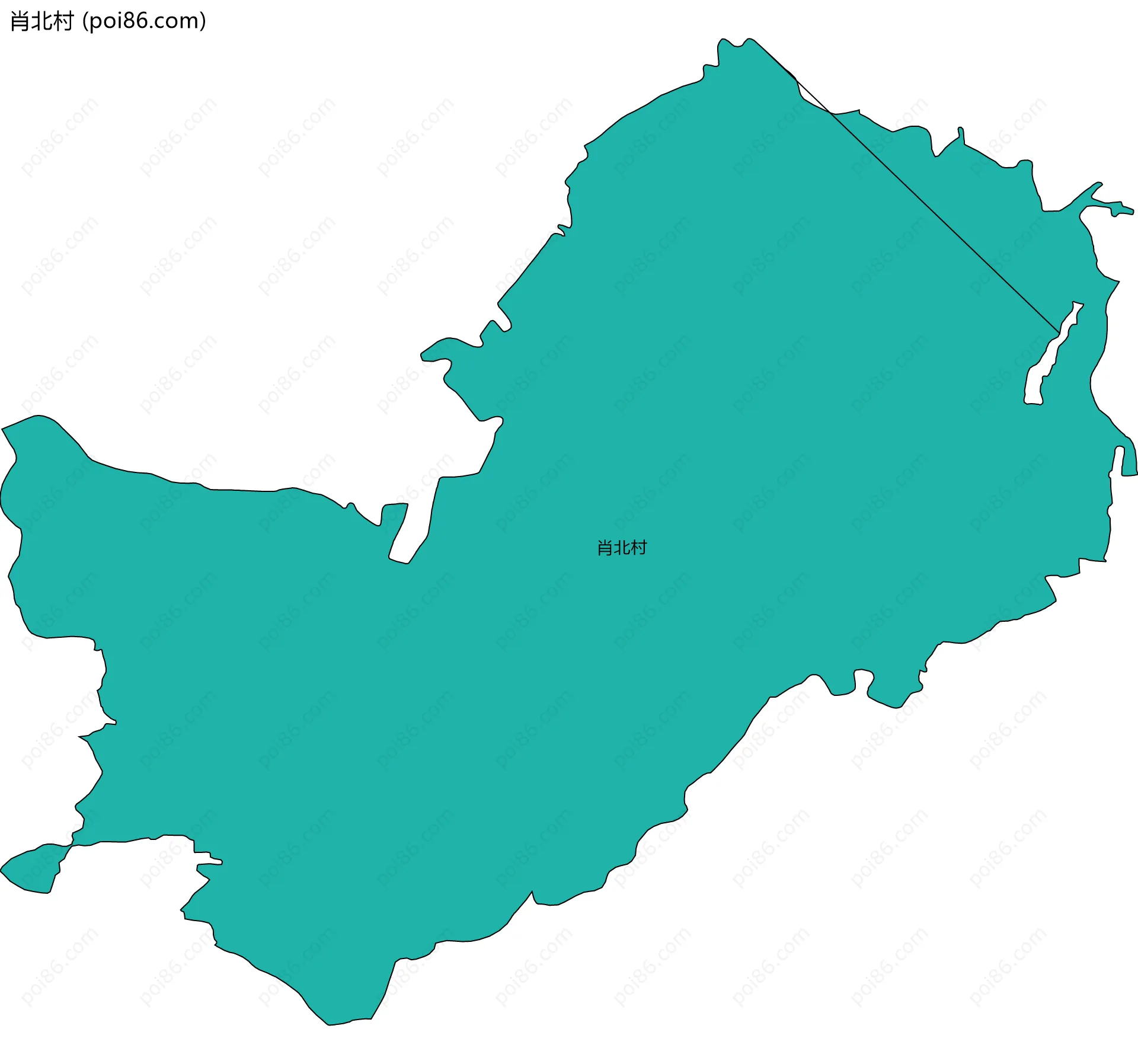 肖北村边界地图