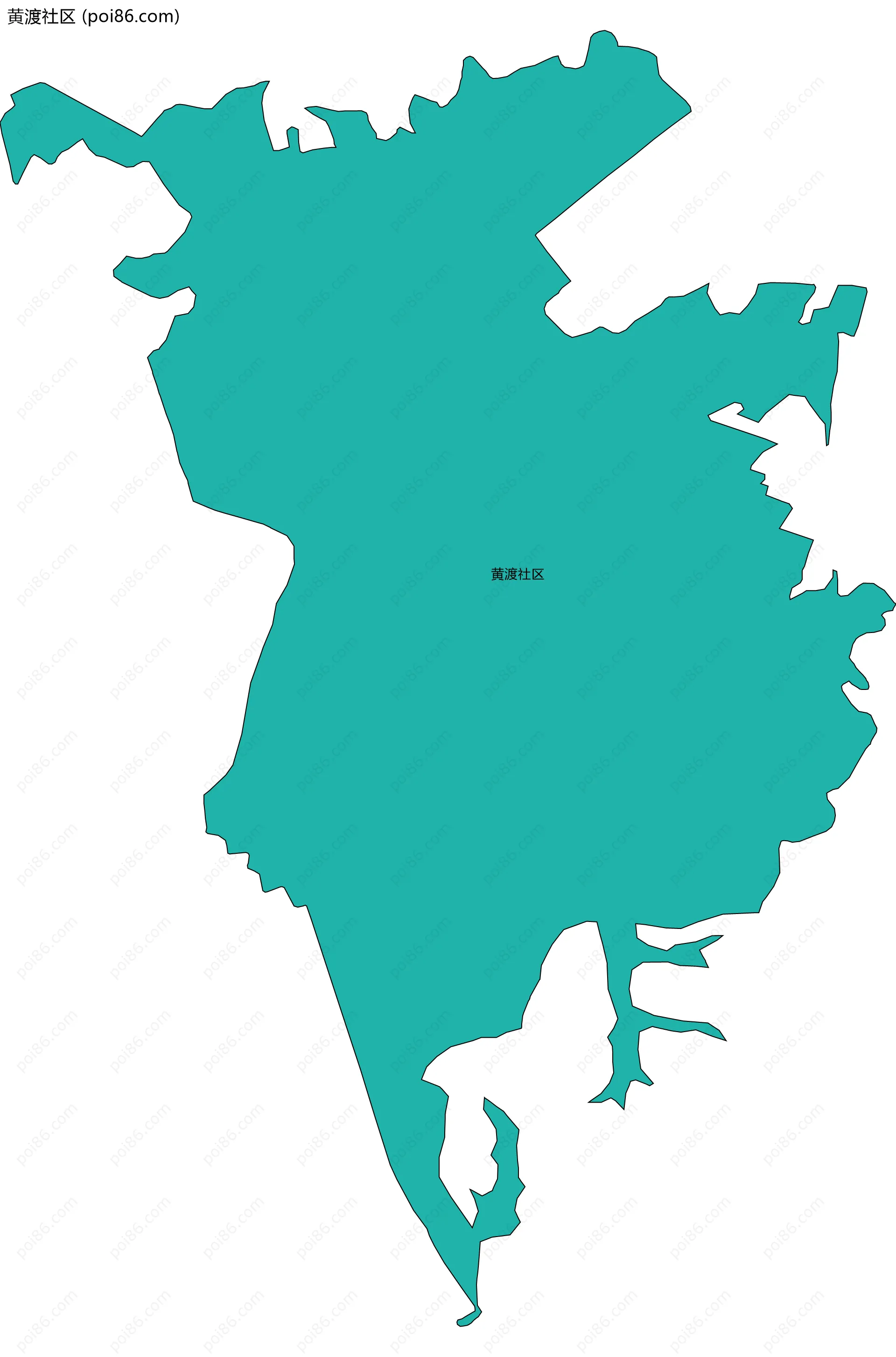 黄渡社区边界地图