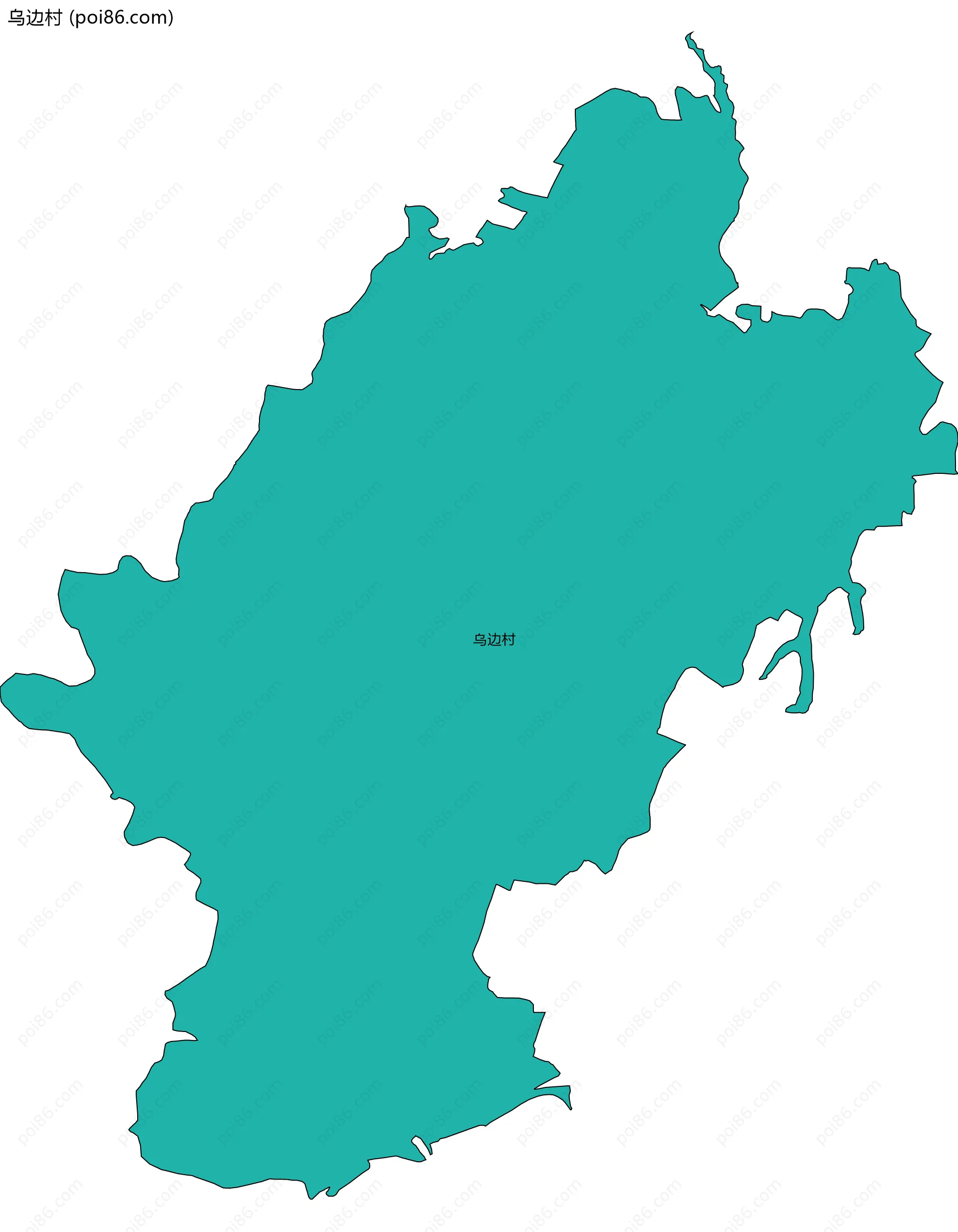 乌边村边界地图