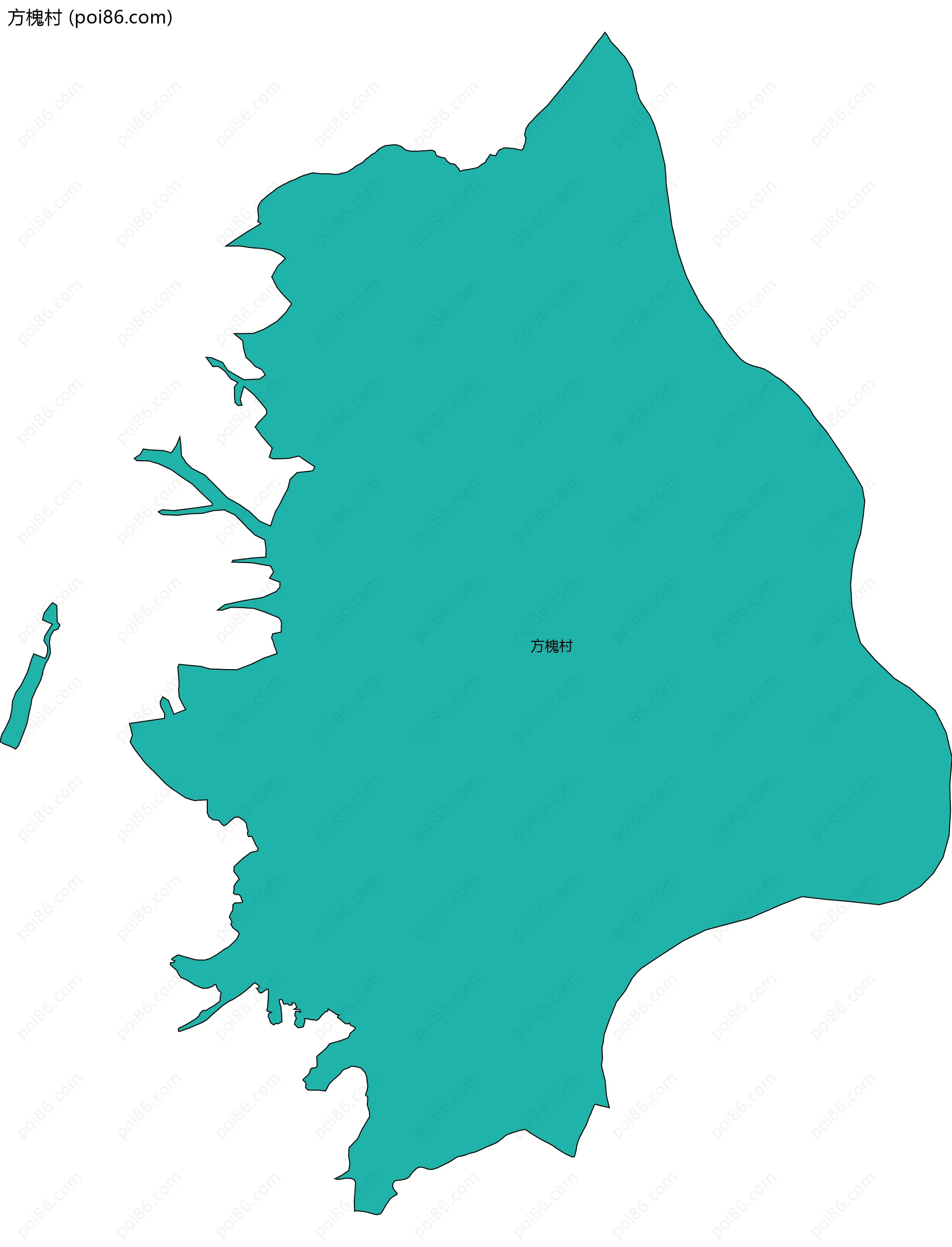 方槐村边界地图