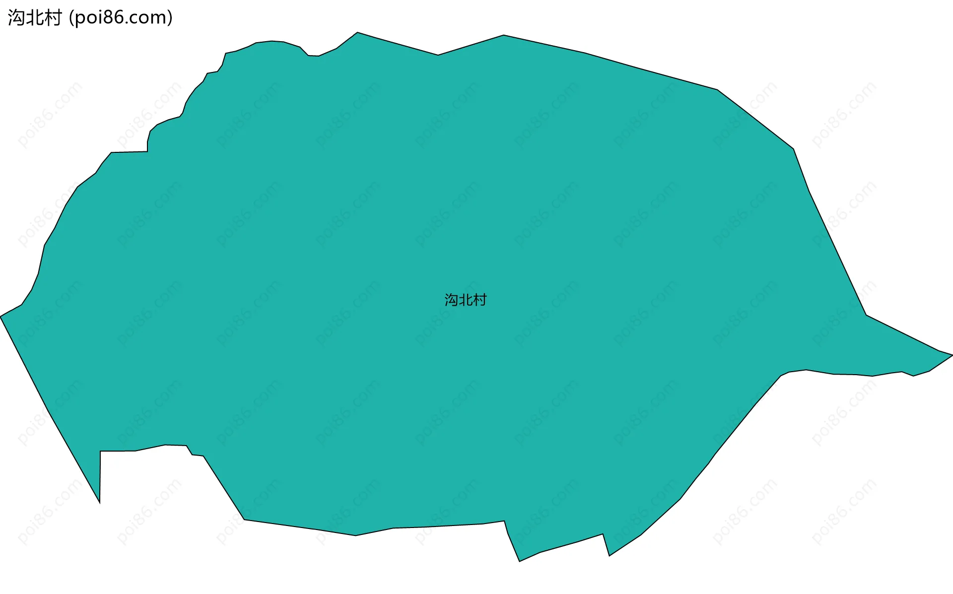 沟北村边界地图