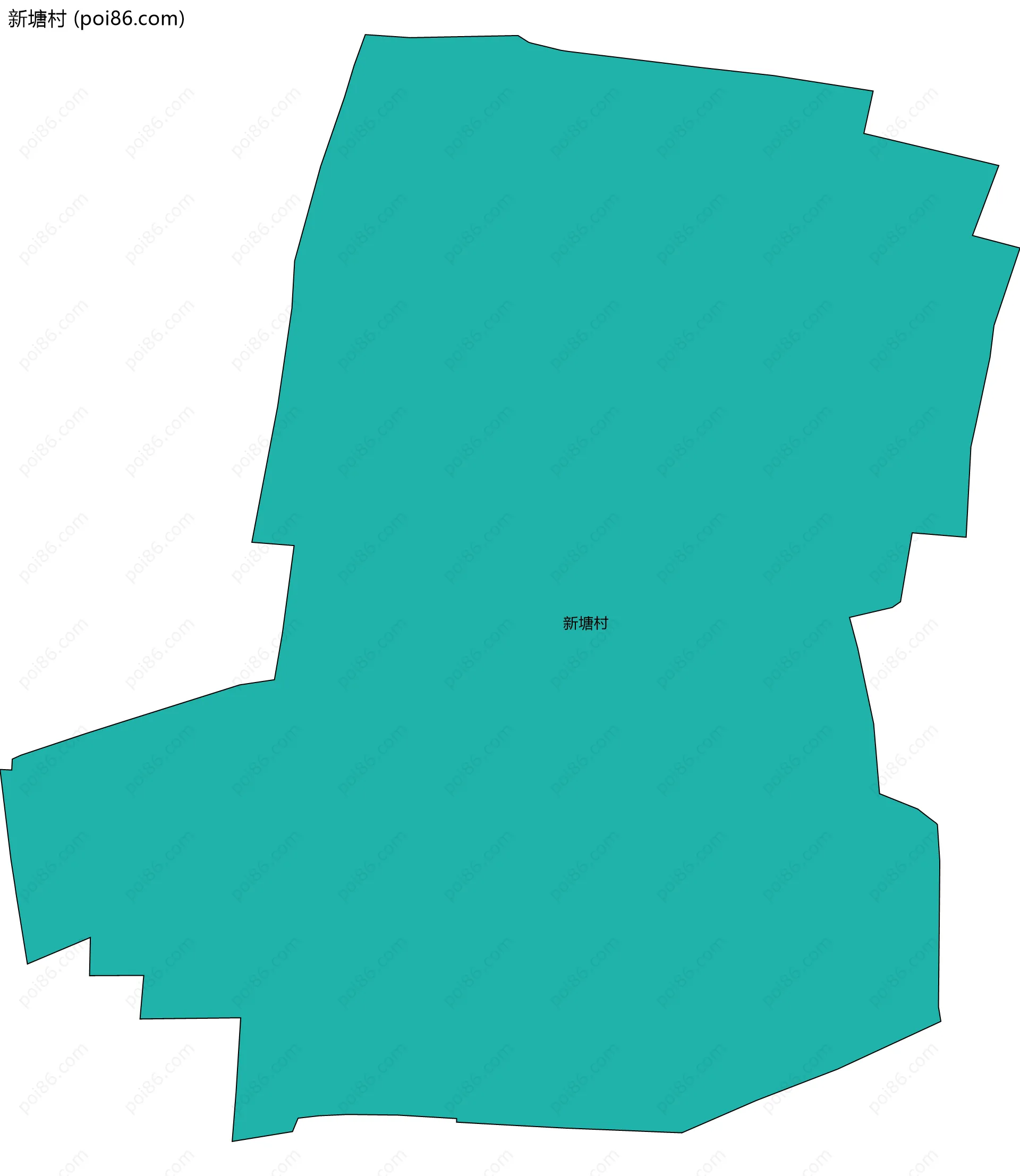 新塘村边界地图