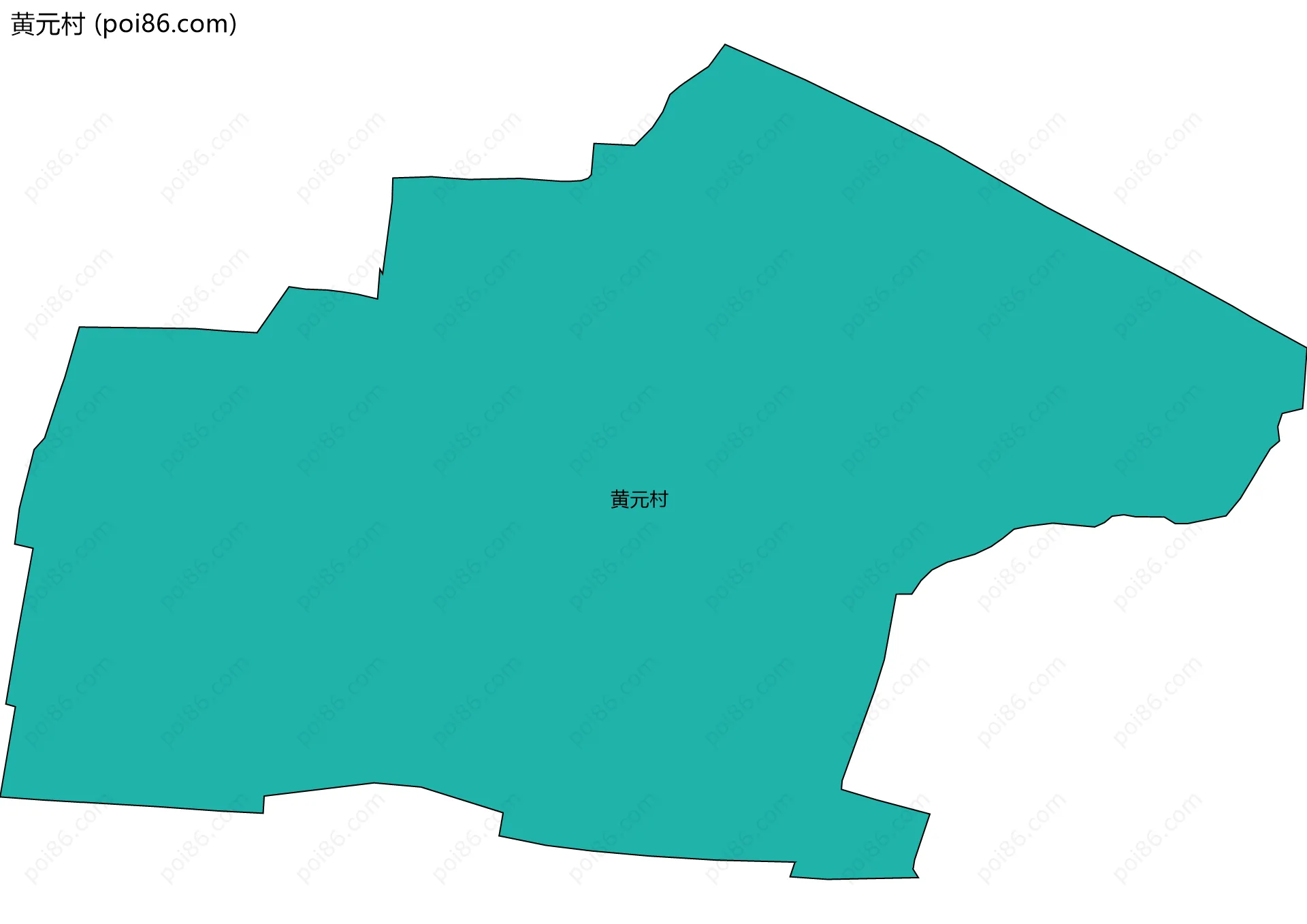 黄元村边界地图