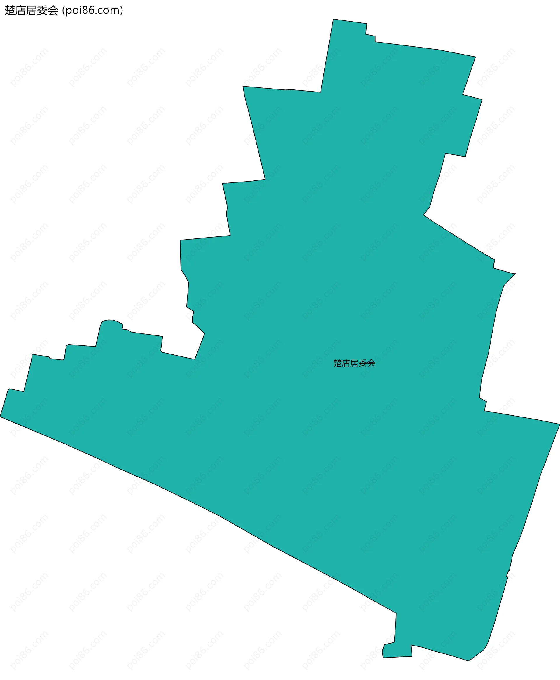 楚店居委会边界地图