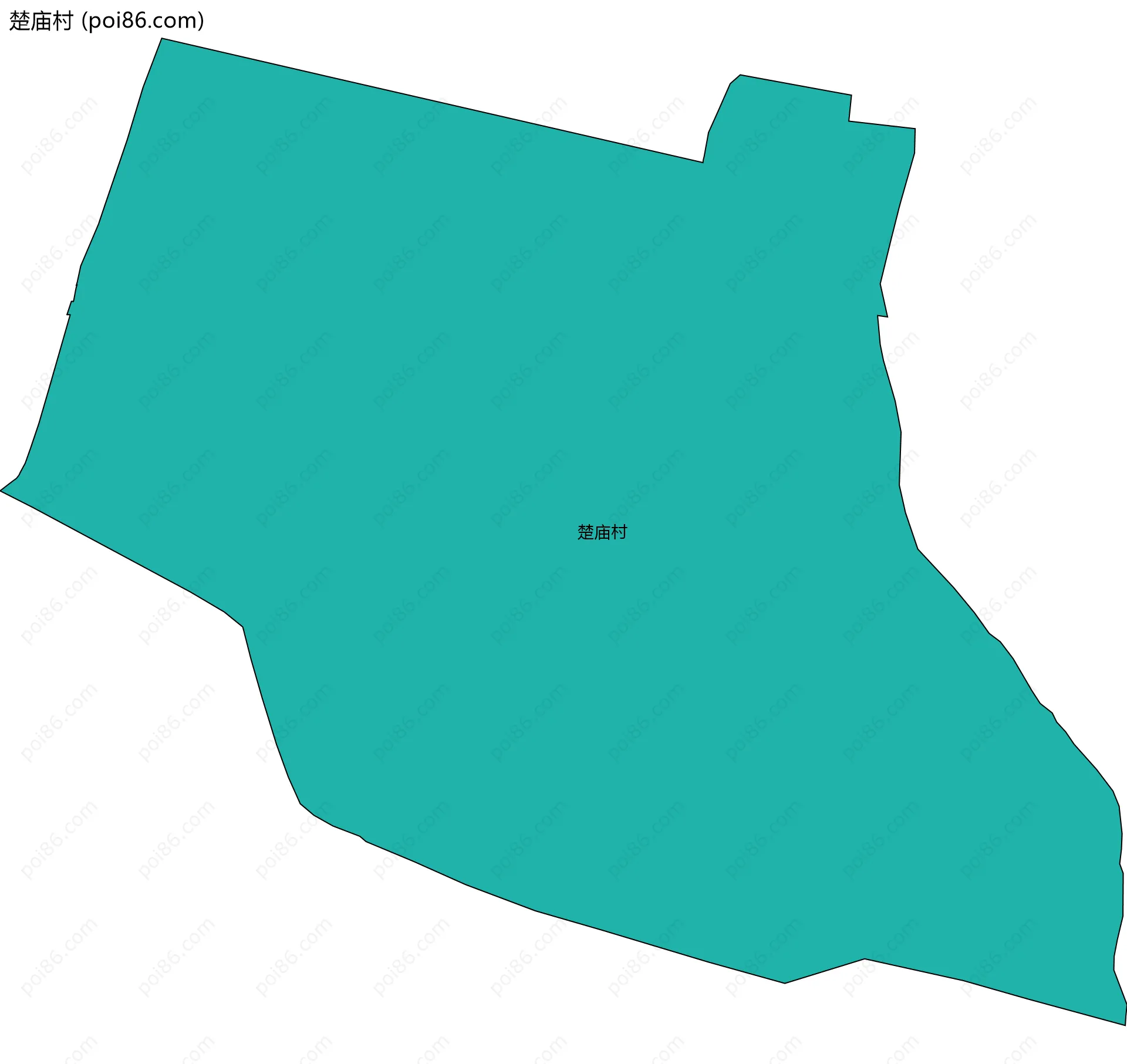 楚庙村边界地图