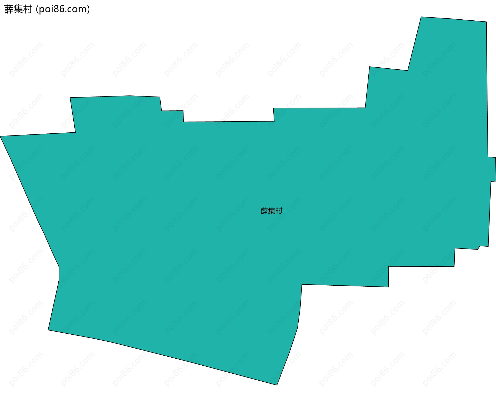 薛集村边界地图