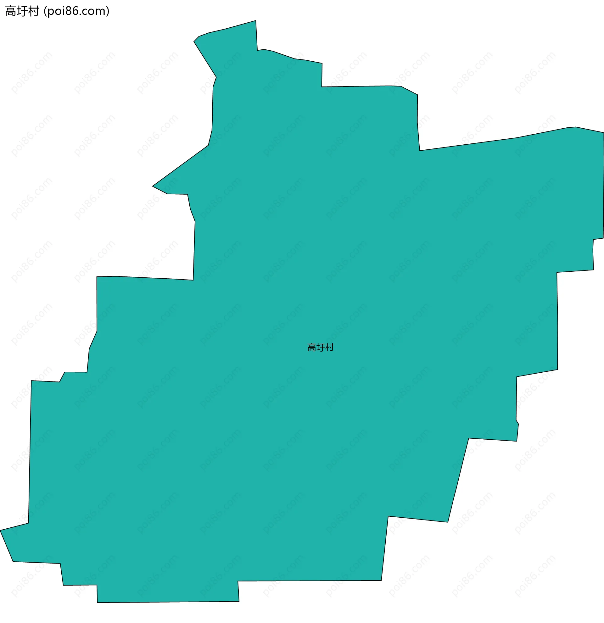 高圩村边界地图