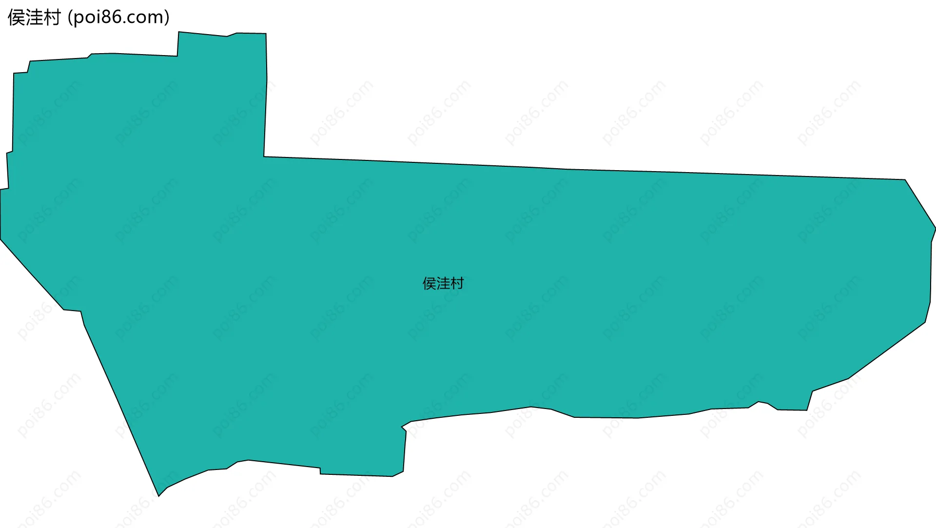 侯洼村边界地图